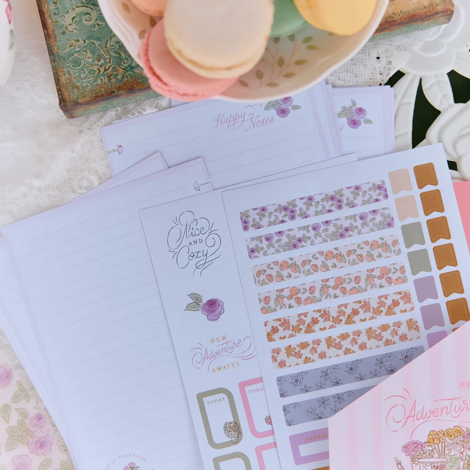 Happy Planner Seasonal Sidewalks pack accessoires Mini 4 saisons