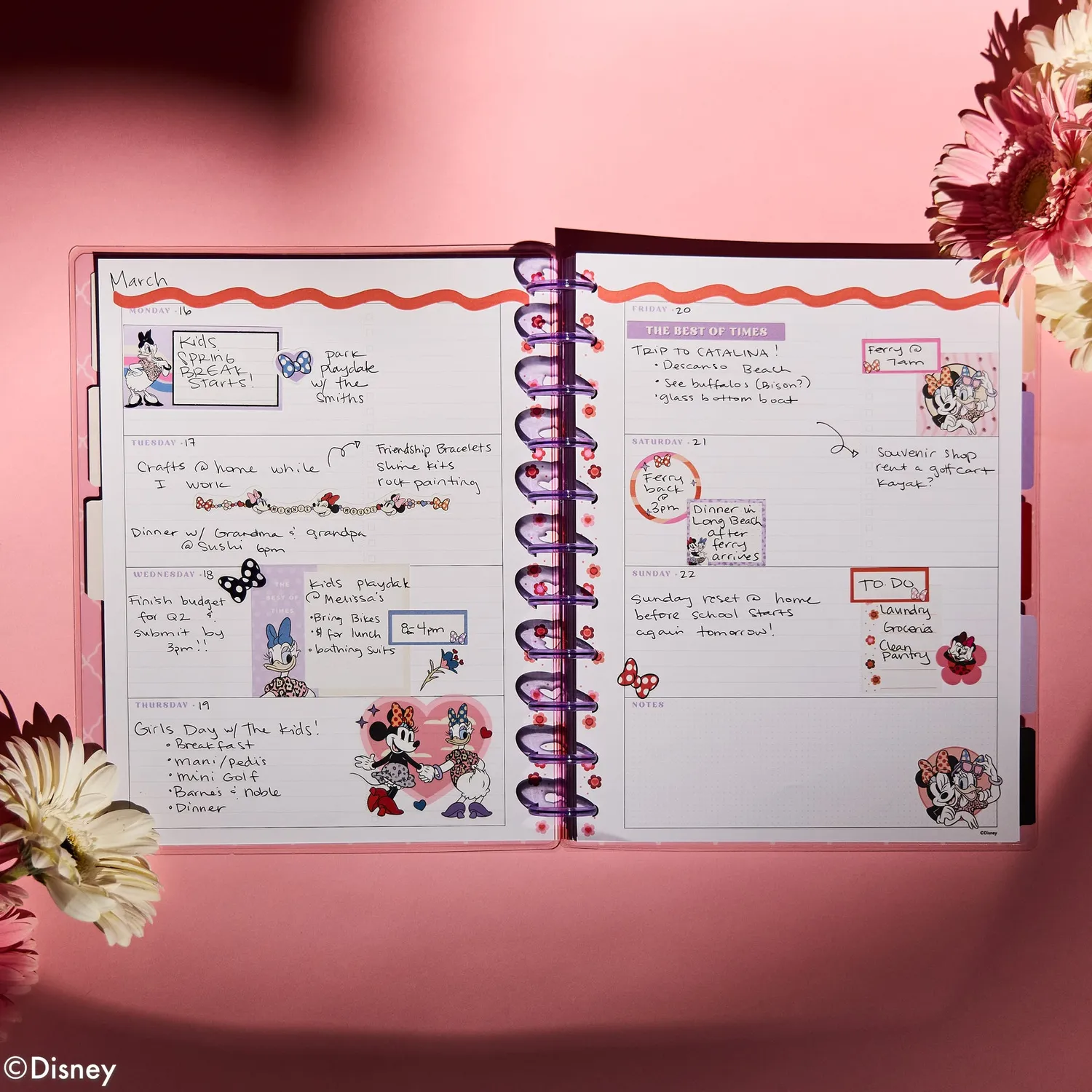 Happy Planner Minnie Bow Happy agenda Big horizontal non daté