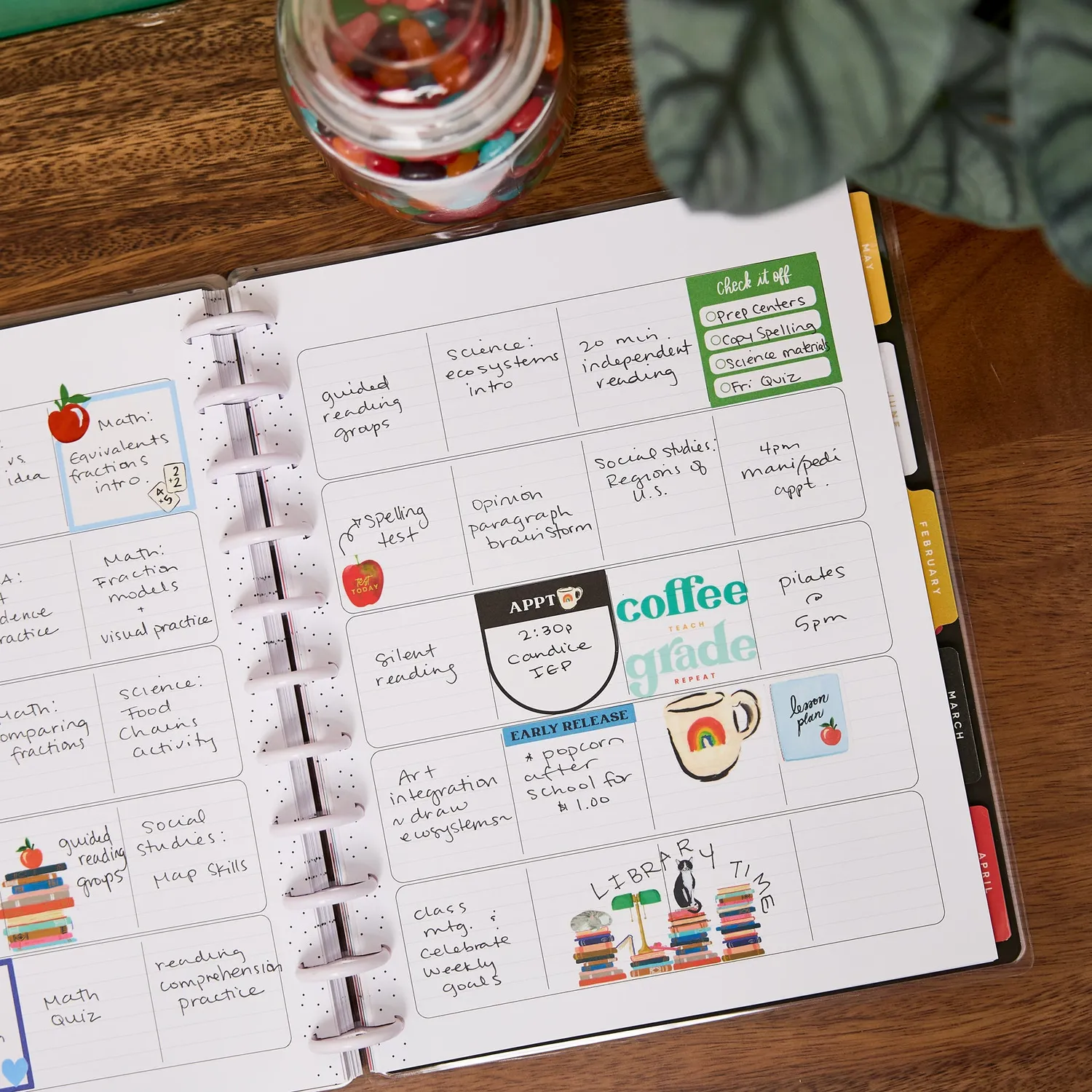 Happy Planner Bright Lessons 2026-2027 agenda enseignant Big