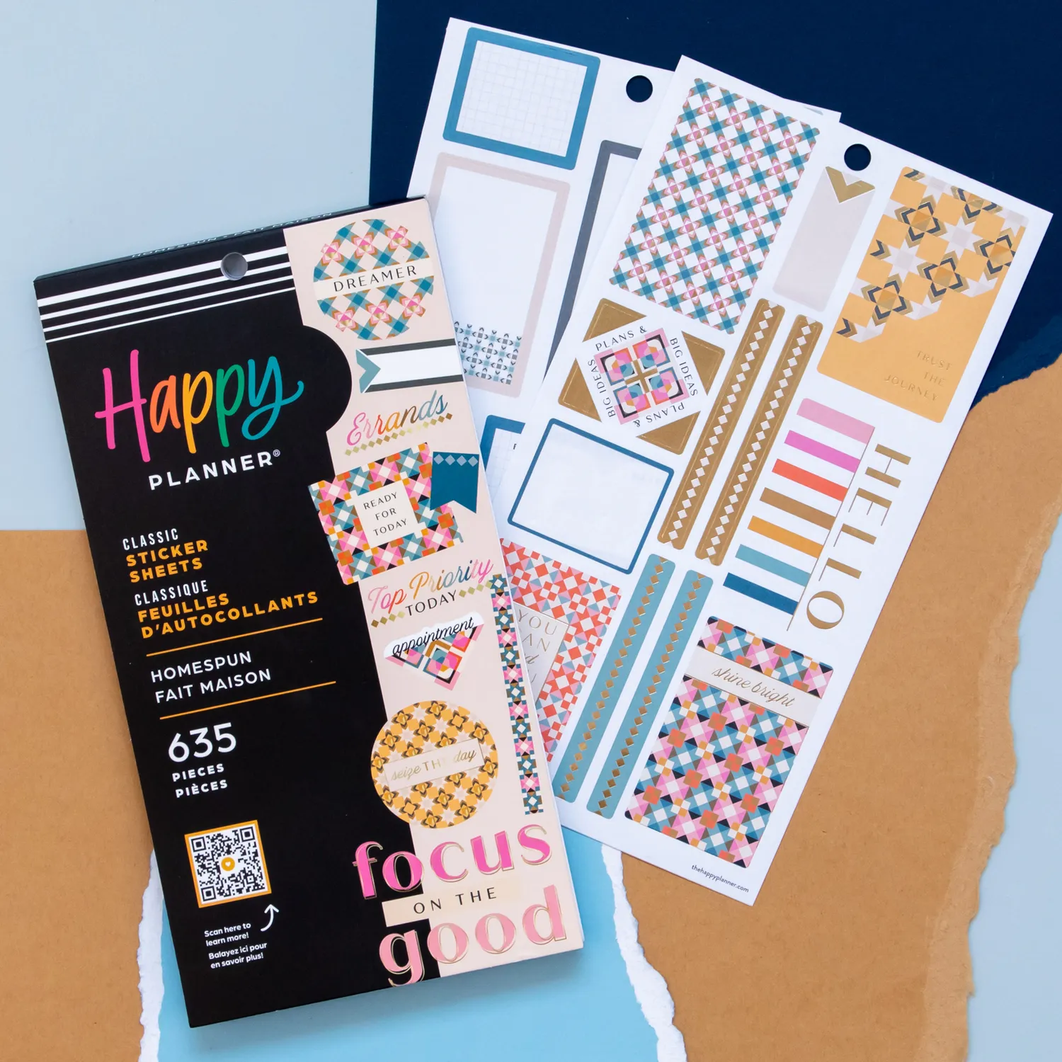 Happy Planner Homespun Value Pack autocollants 635 cosy