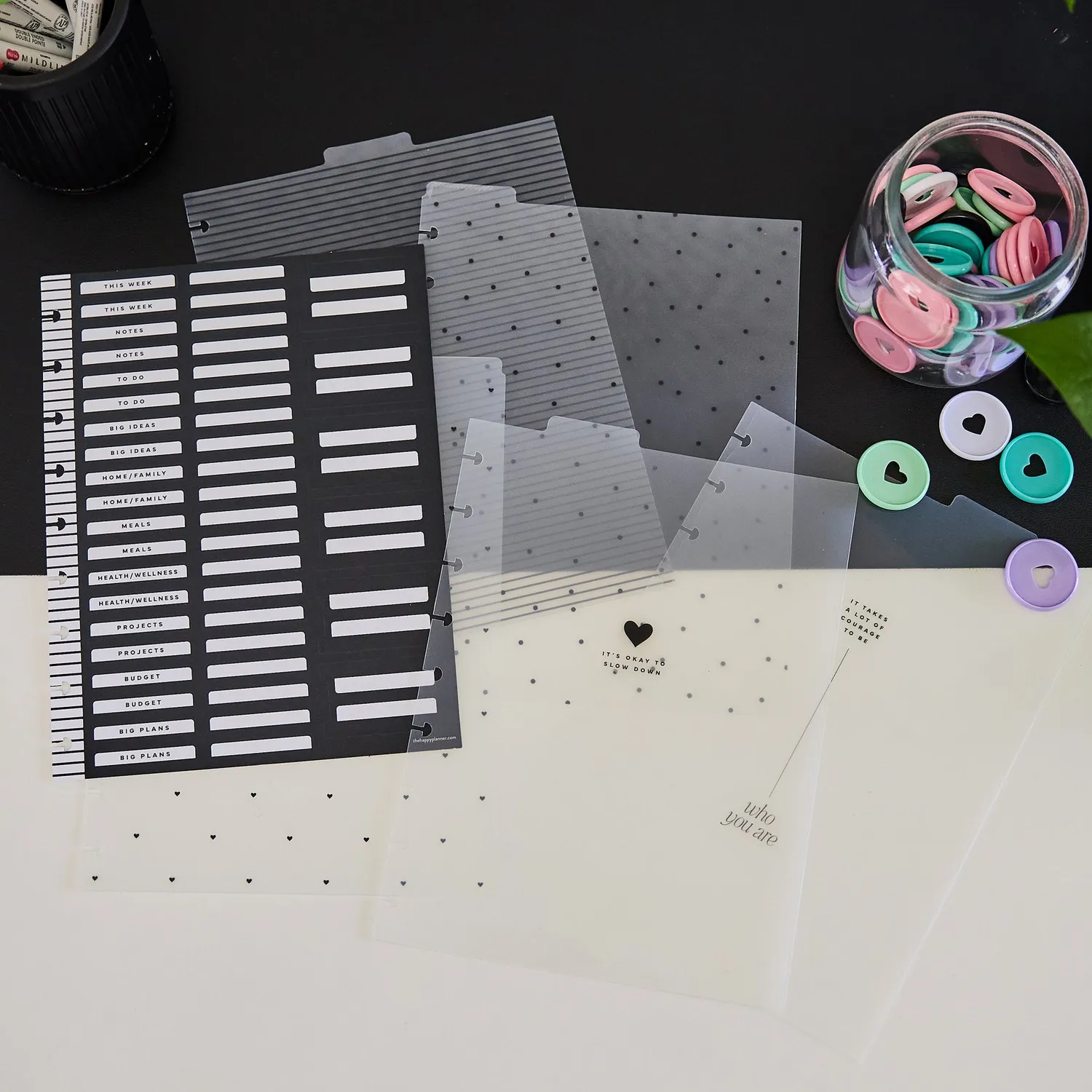 Happy Planner Love L+S intercalaires Classic plastique lot de 5