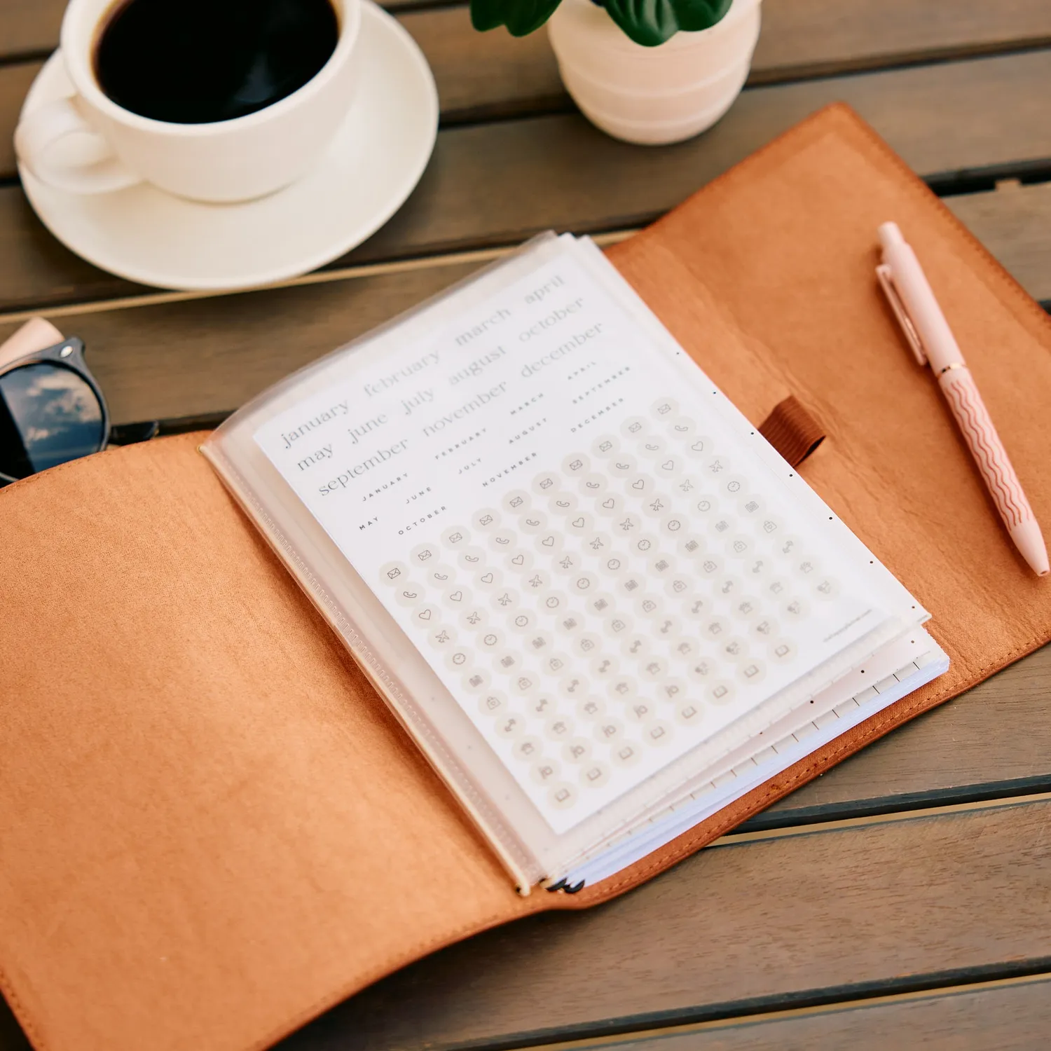 Happy Planner Cognac Vegan Folio A5 organiseur cuir vegan