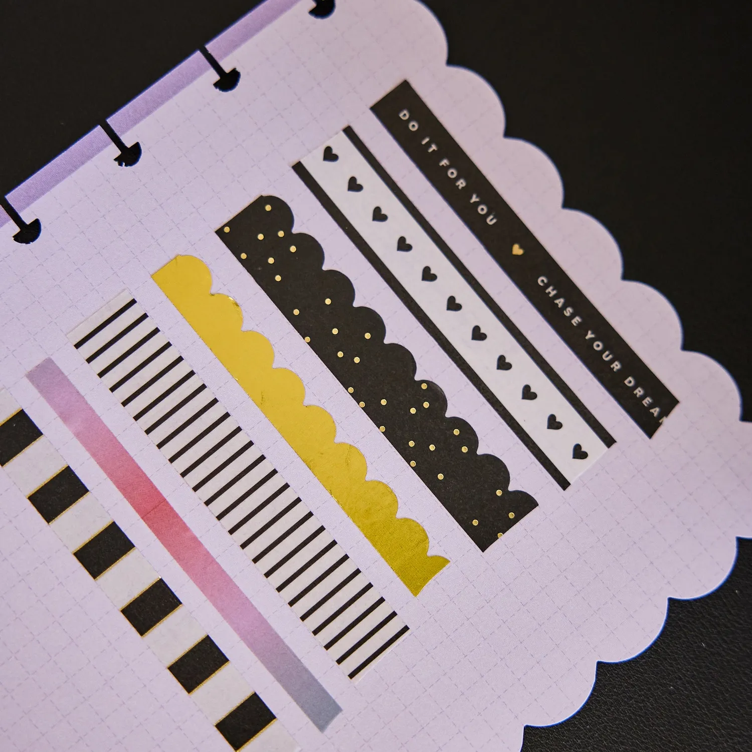 Happy Planner Love Washi Tape masking tape doré x7