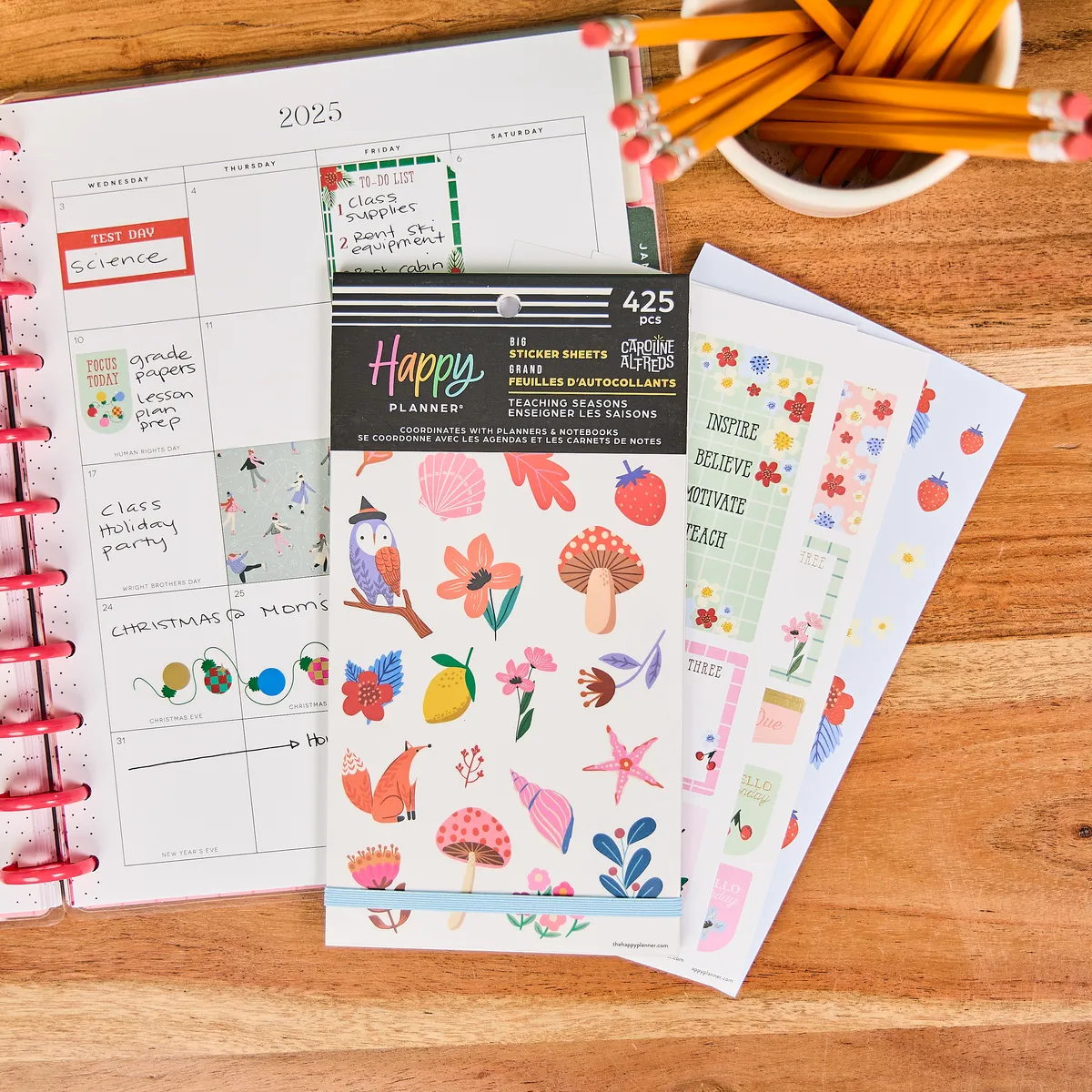 Happy Planner Teaching Seasons Big stickers 425 autocollants