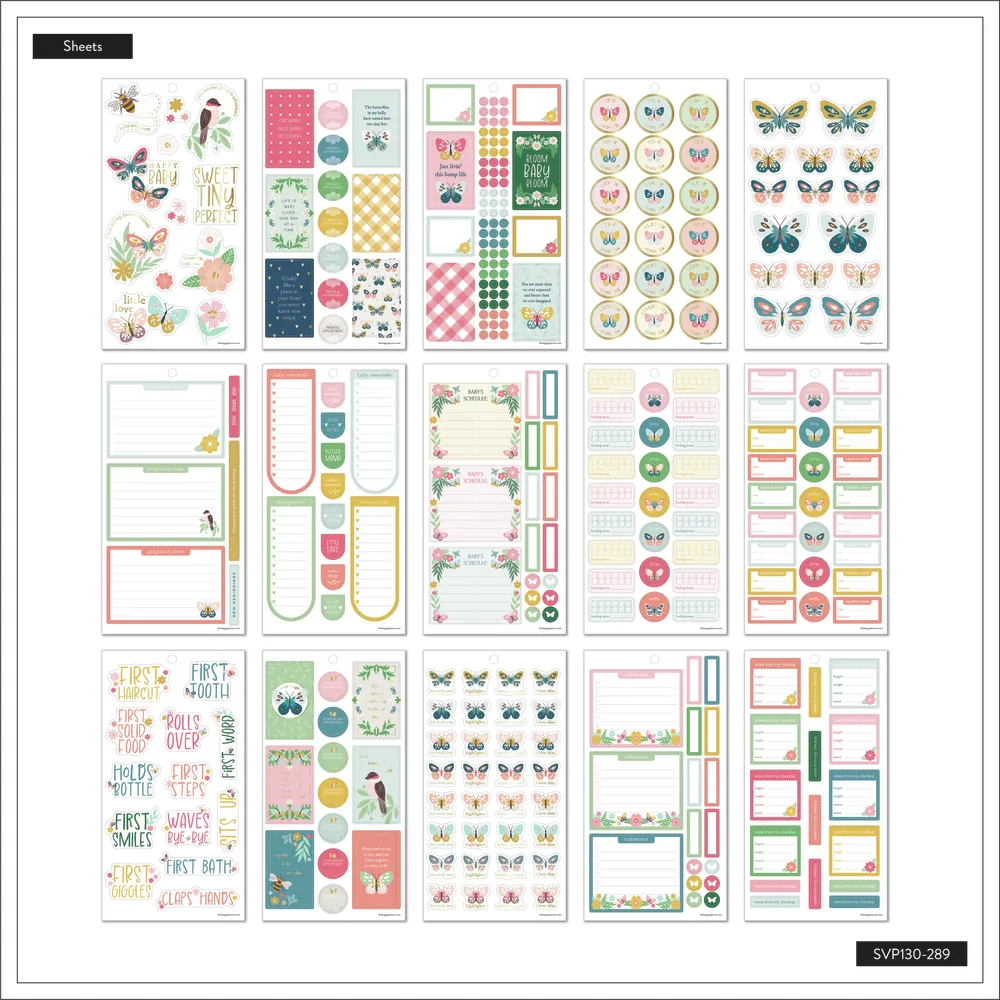 Happy Stickers Butterflies Blooms Baby stickers 709 pièces