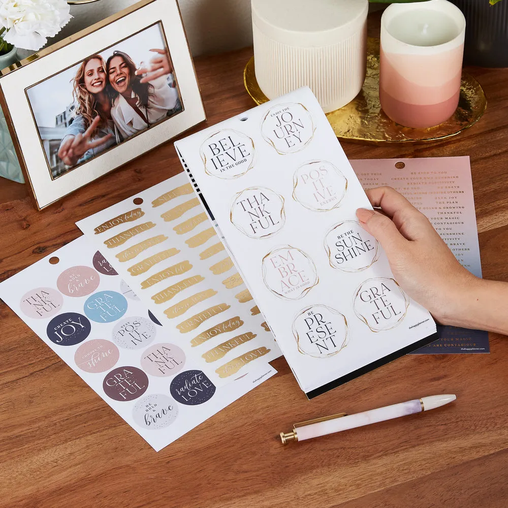 Happy Planner Value Pack Gratitude stickers 843 motifs doré