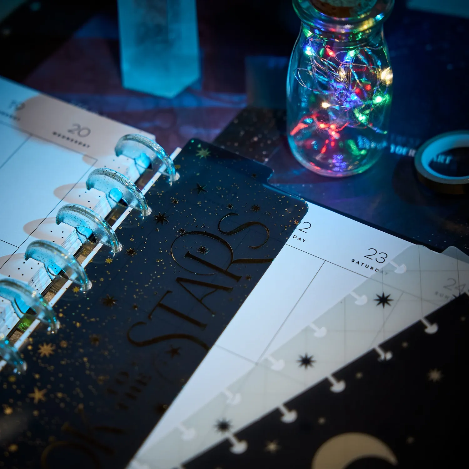 Happy Planner Eternal Stars marque-pages classic lot 3 doré