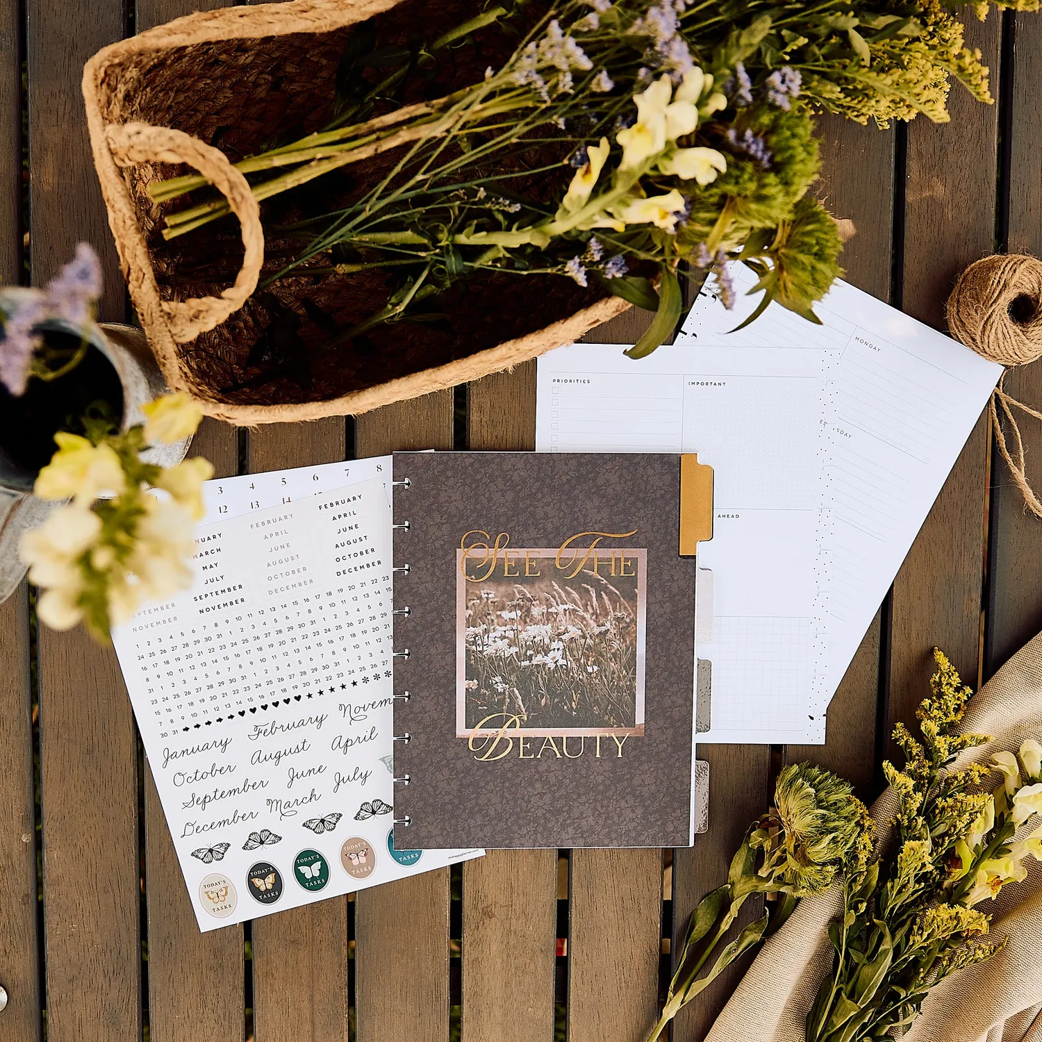 Happy Planner Shadow Fields recharge agenda Classic 6 mois