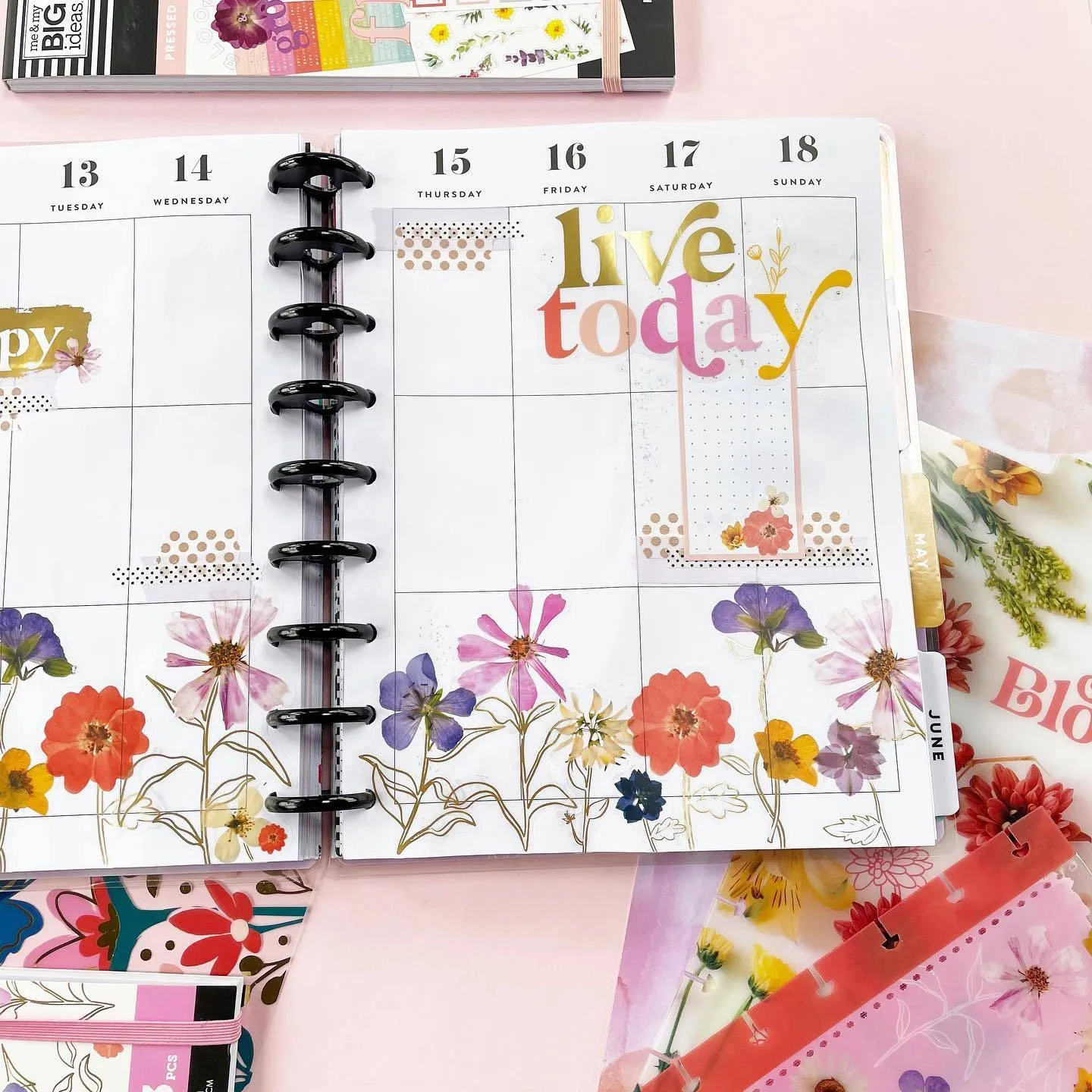 Happy Planner Pressed Florals stickers value pack 519