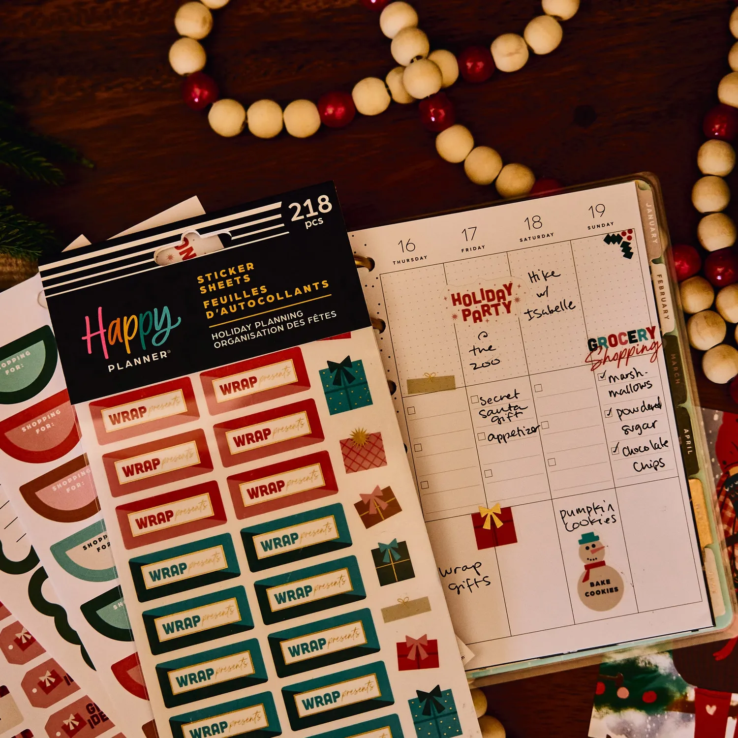 Me & my big ideas Holiday Planning stickers 10 feuilles fêtes