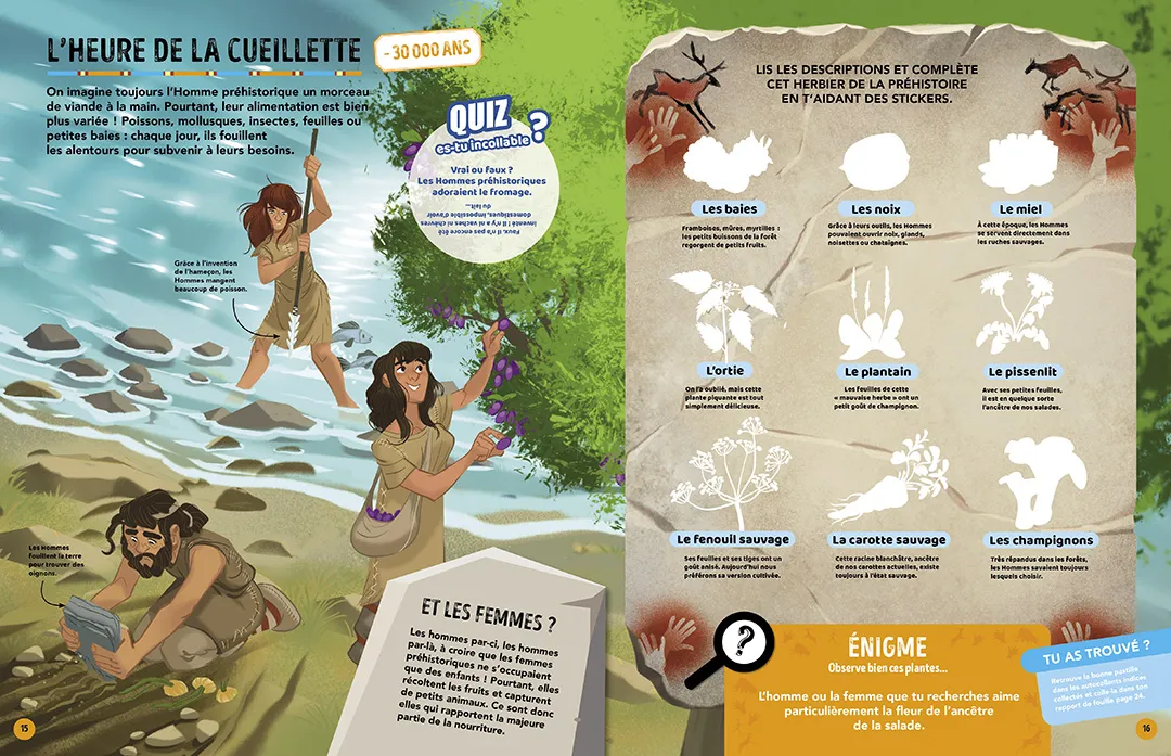 Les Incollables Mission Préhistoire livre stickers 160 stickers dès 6 ans