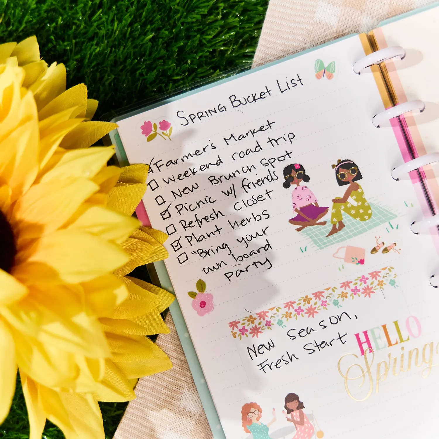 Happy Planner Squad Goals carnet mini 60 feuilles pointillé