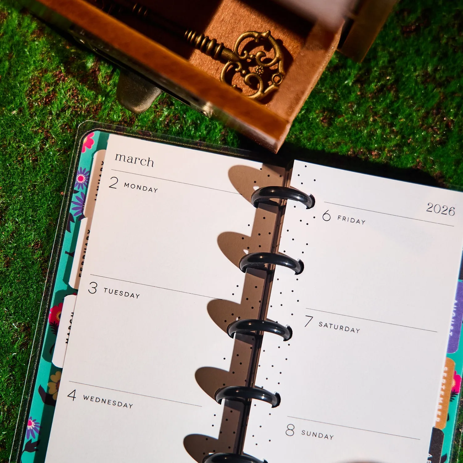 Happy Planner Florescent Florals agenda Skinny Mini 2026