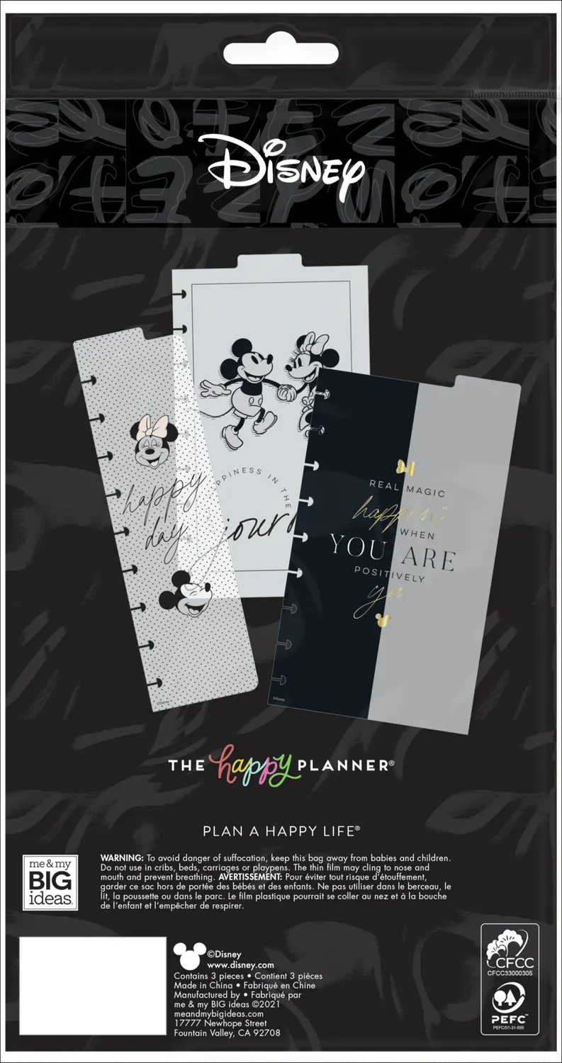 Happy Planner Disney Modern Mickey Mouse Minnie Mouse intercalaire lot 3 Classic