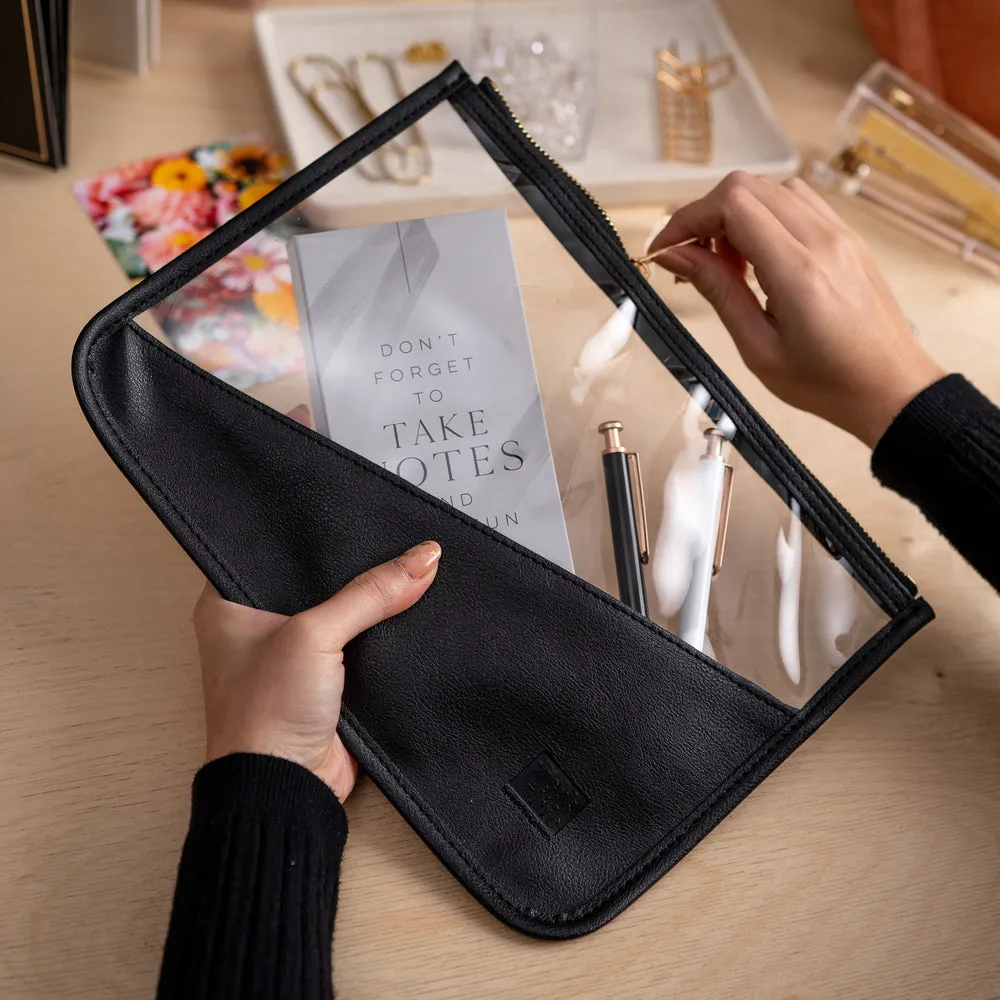 Happy Planner Work + Life Minimalist trousse crayons noir