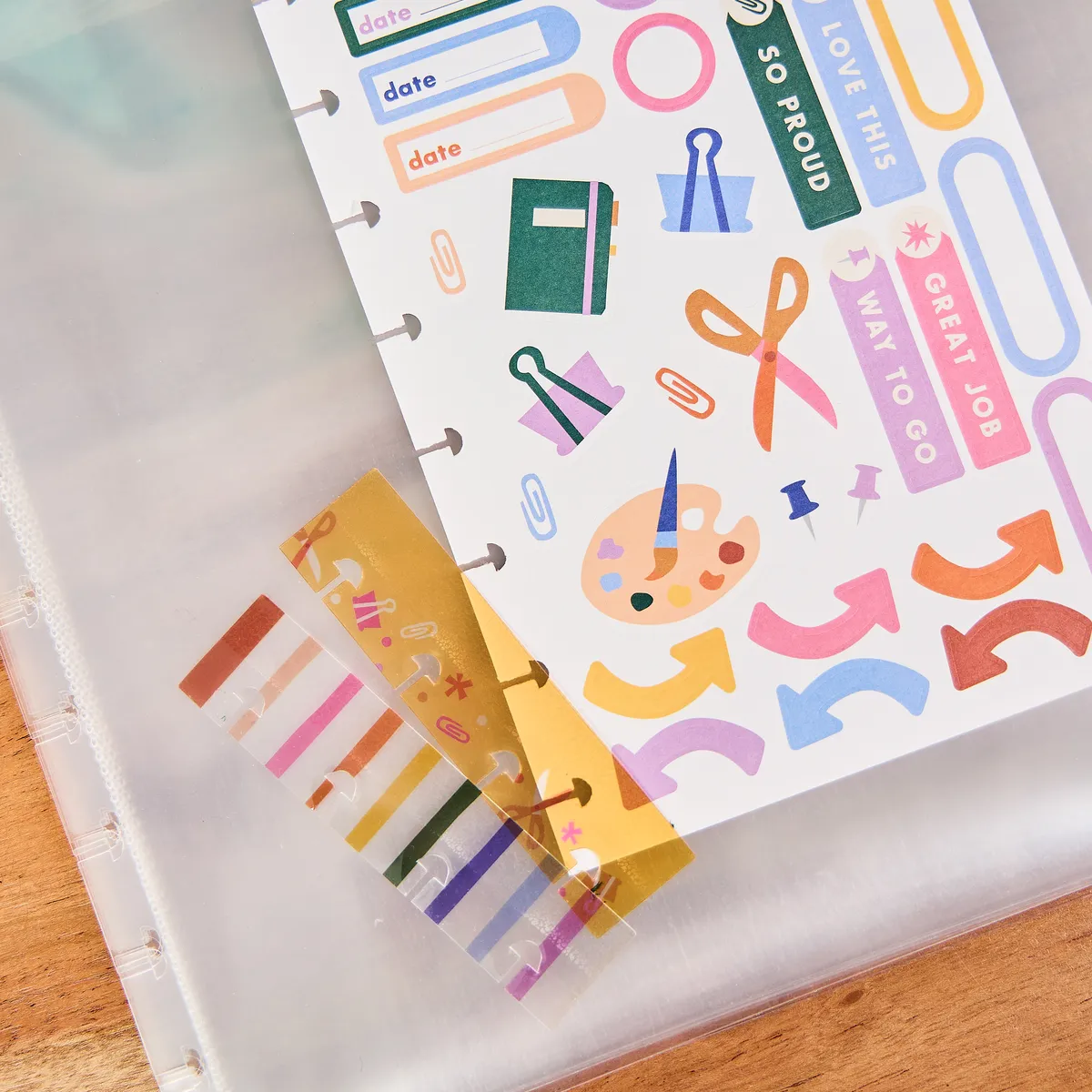 Happy Planner Heart Work Teacher organiseur maîtresse pochettes