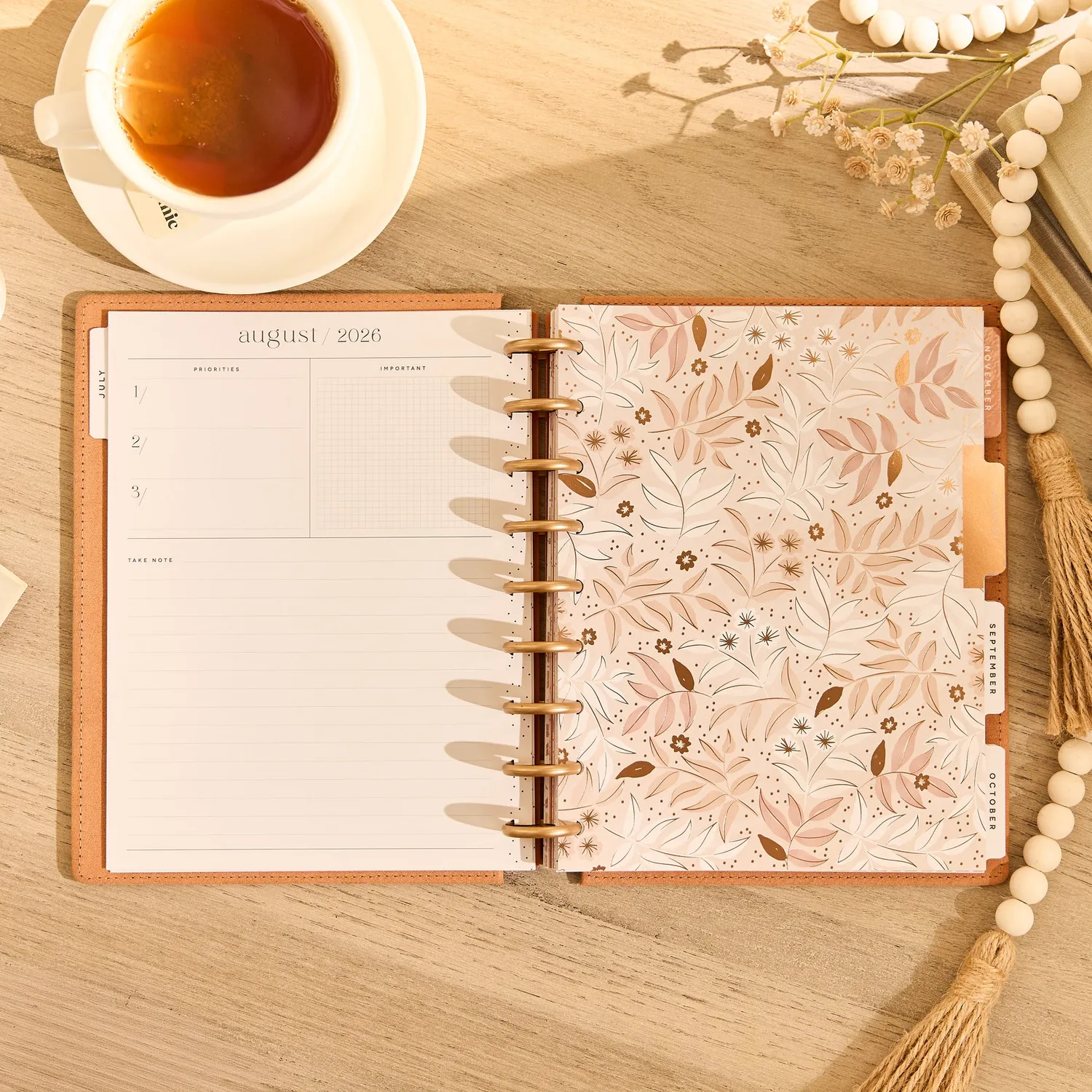 Happy Planner Dune Hues 2026-2027 agenda Classic dashboard 12 mois