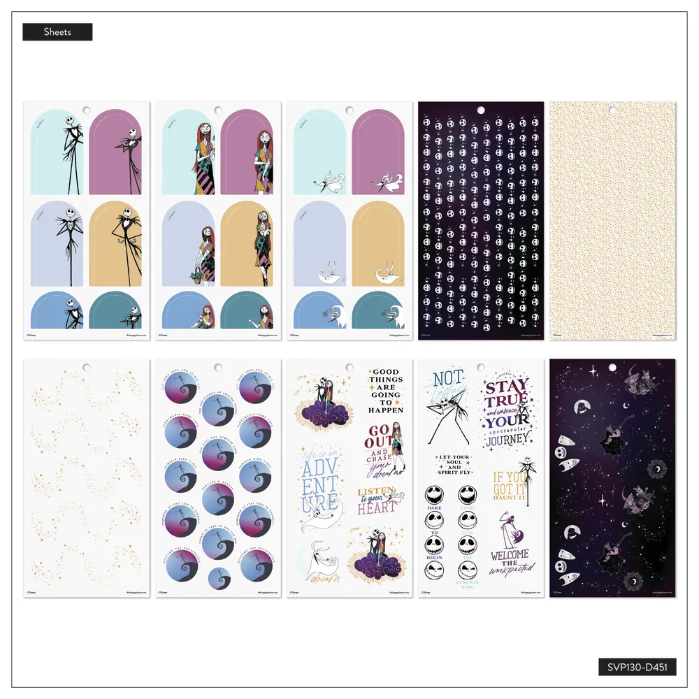 Happy Planner Disney Nightmare Christmas stickers Big 30 feuilles