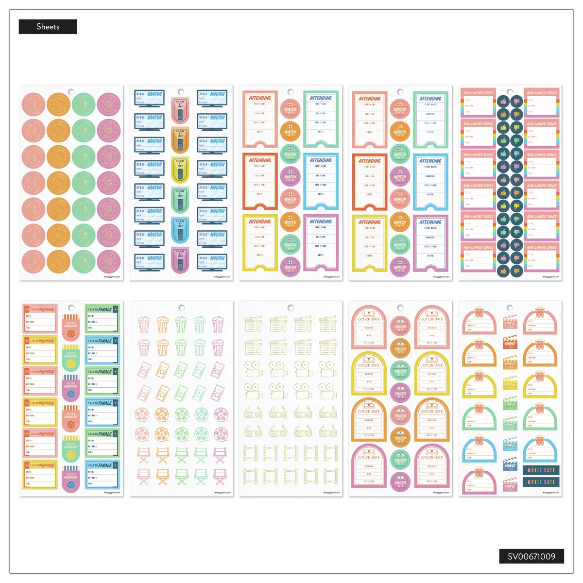 Happy Planner Spotlight Moments stickers 700 pièces
