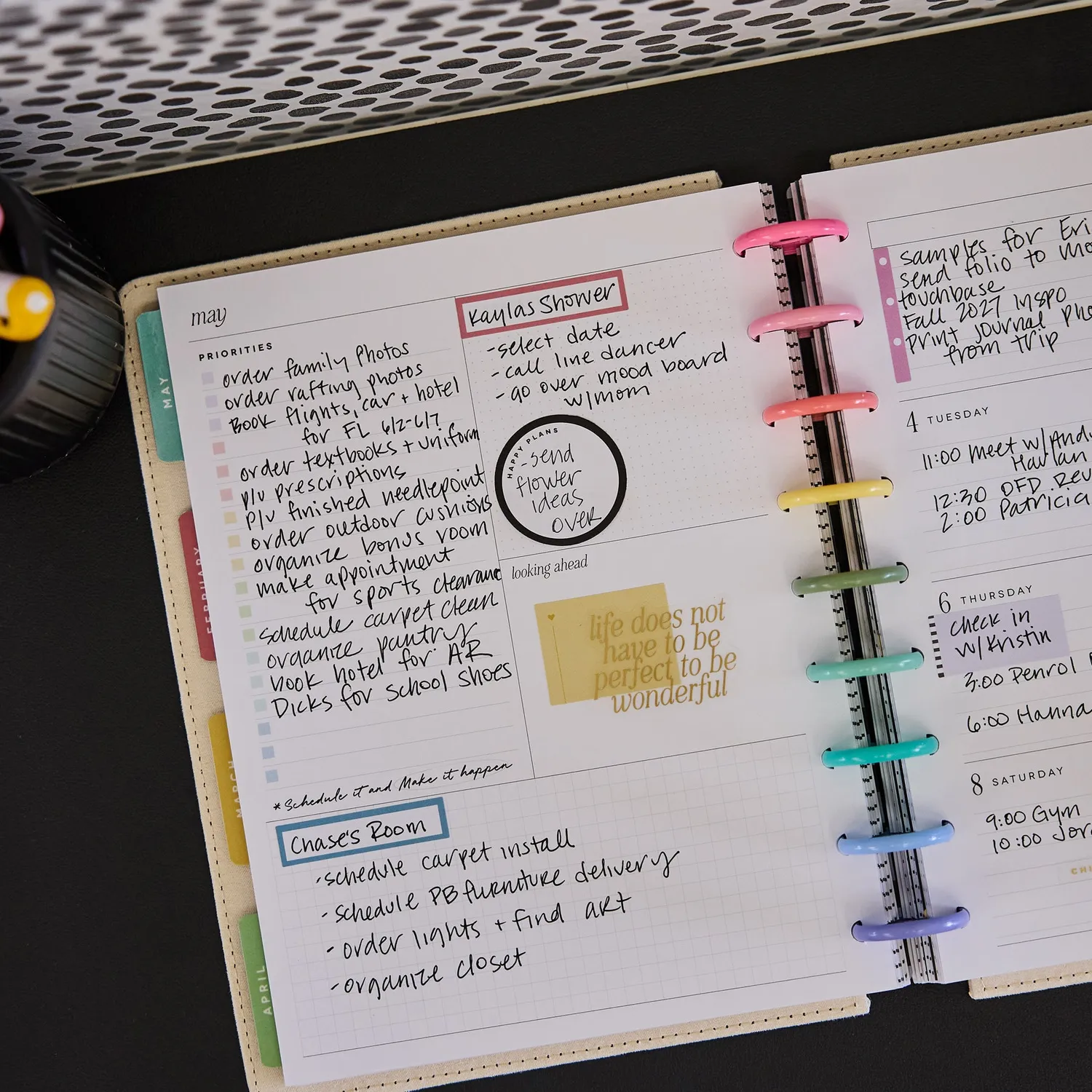 Happy Planner Love L+S agenda 2027 Classic dashboard 12 mois