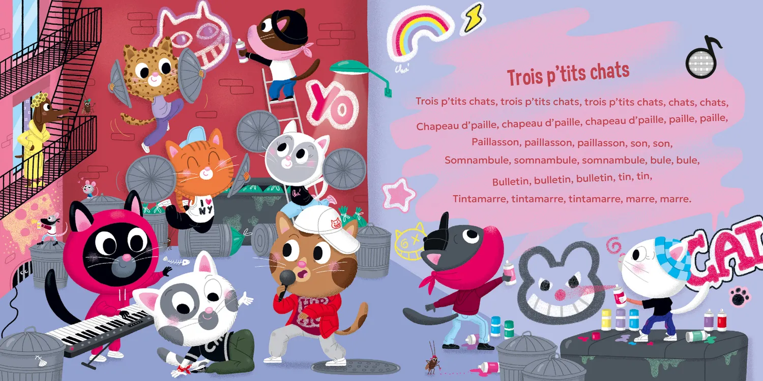 Frigobloc Bêtes de scène Hip-Hop en ville livre sonore bébé