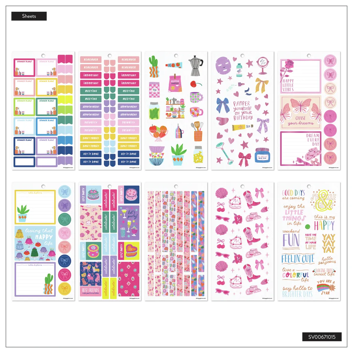 Happy Planner Happy Little Vibes stickers value pack 848 pcs