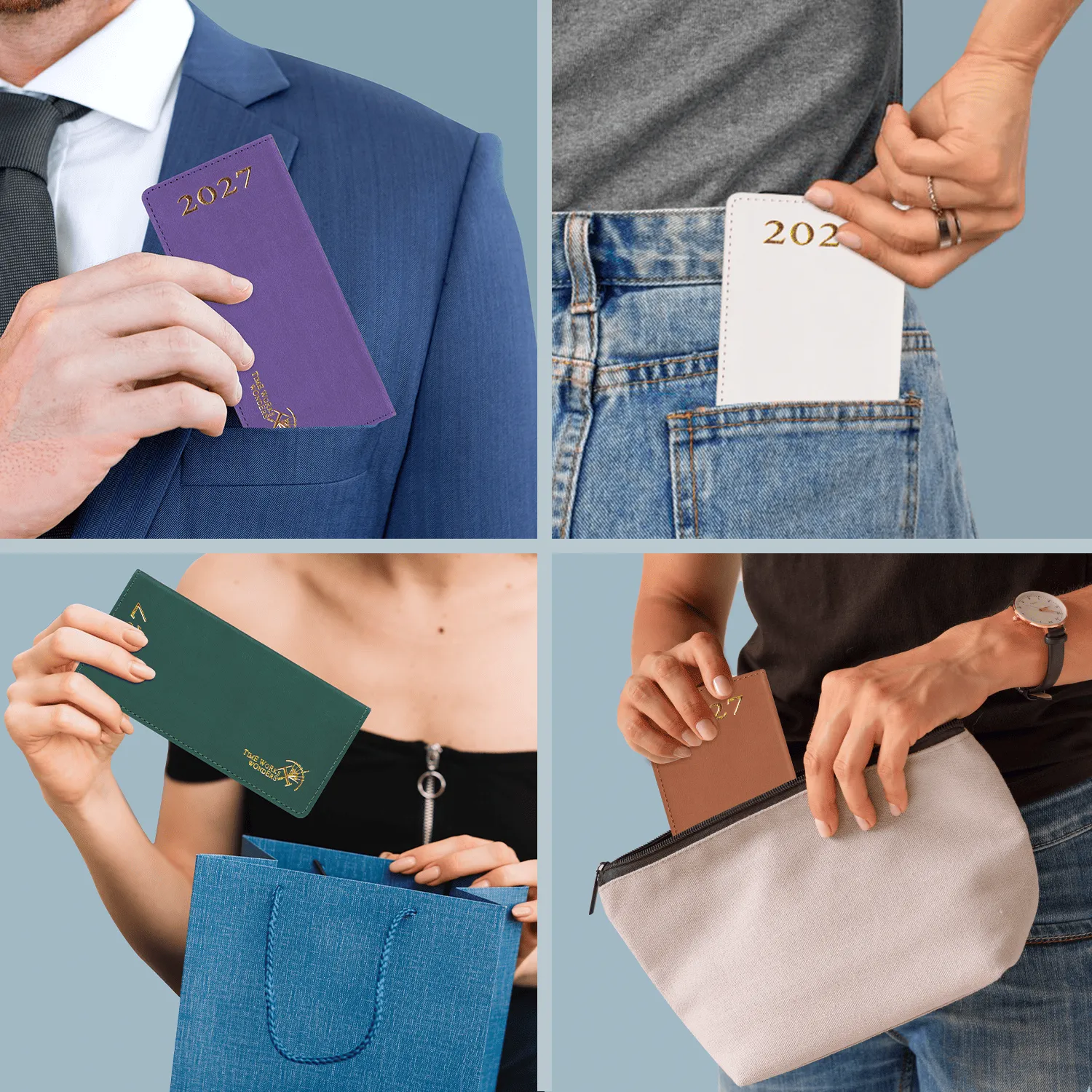 Poprun CEMLGR7-27 mini agenda mensuel poche ivoire 2027