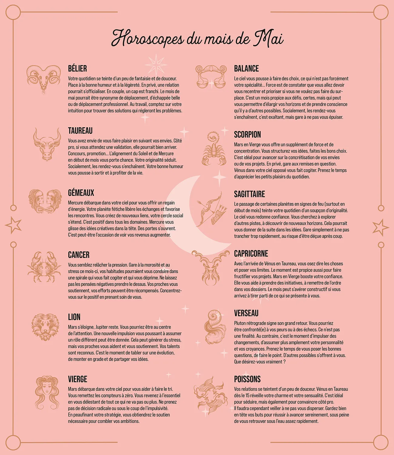 Frigobloc Mensuel 2027 Horoscope calendrier familial aimanté