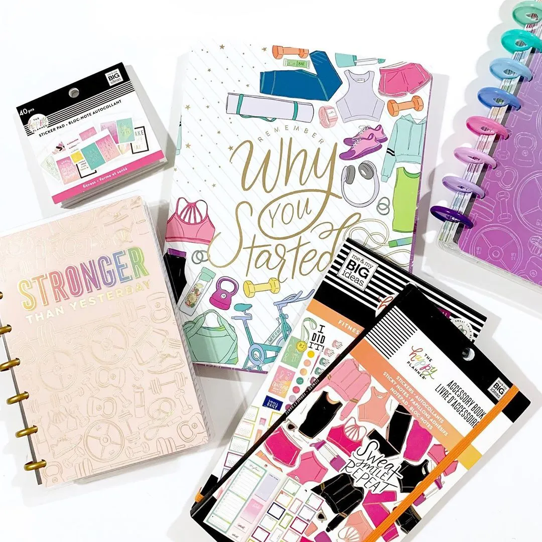 Happy Planner Fitness carnet accessoires 638 pièces
