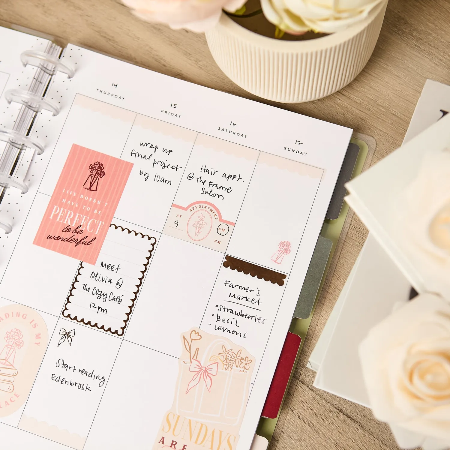 Me & my big ideas Café Coquette Classic agenda vertical non daté 12 mois