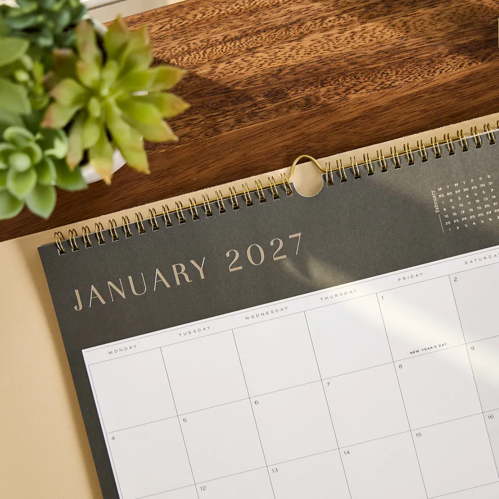 Happy Planner Citrine Midnight calendrier mural 2027 petit