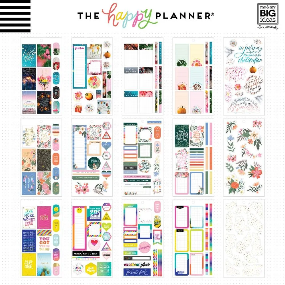 Happy Planner Color Story 4 stickers Classic 486 value pack couleur