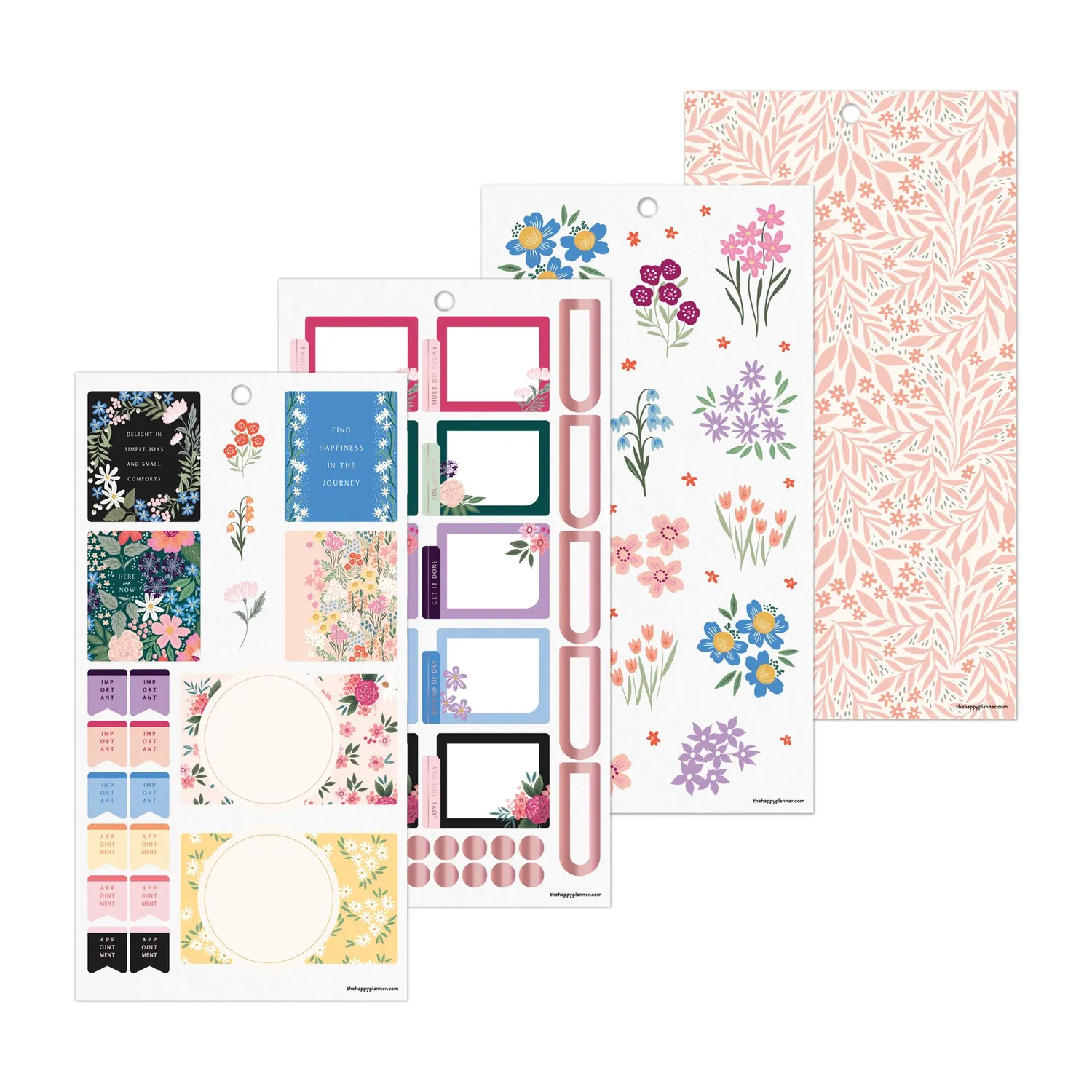 Happy Planner Cool Bloom Parenting stickers agenda 30 feuilles