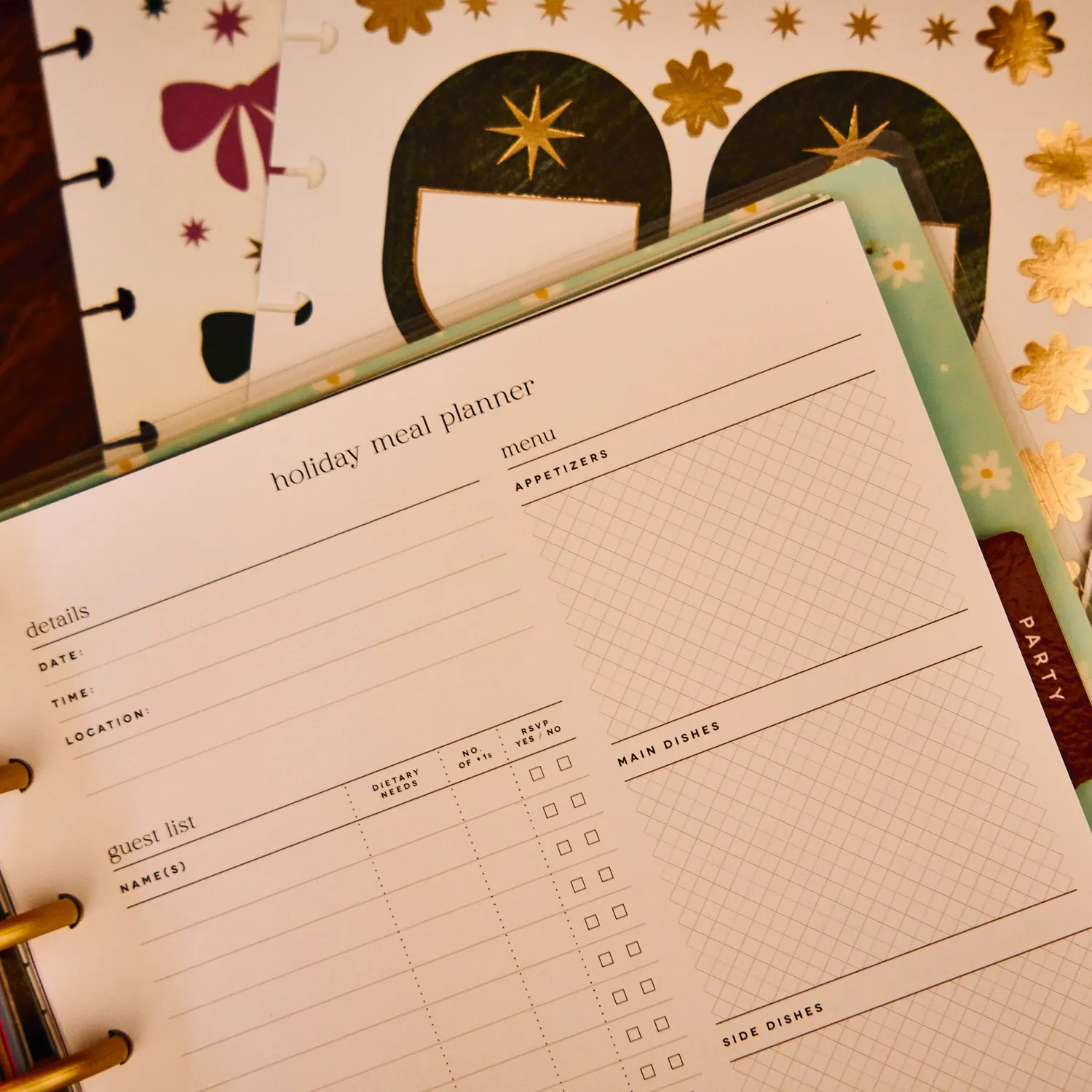 Happy Planner Holiday Charm extension Classic fêtes