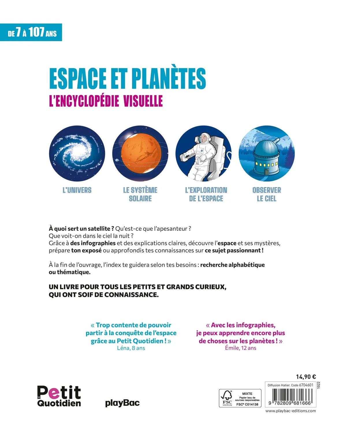 Frigobloc Le Petit Quotidien Espace et planètes encyclopédie visuelle