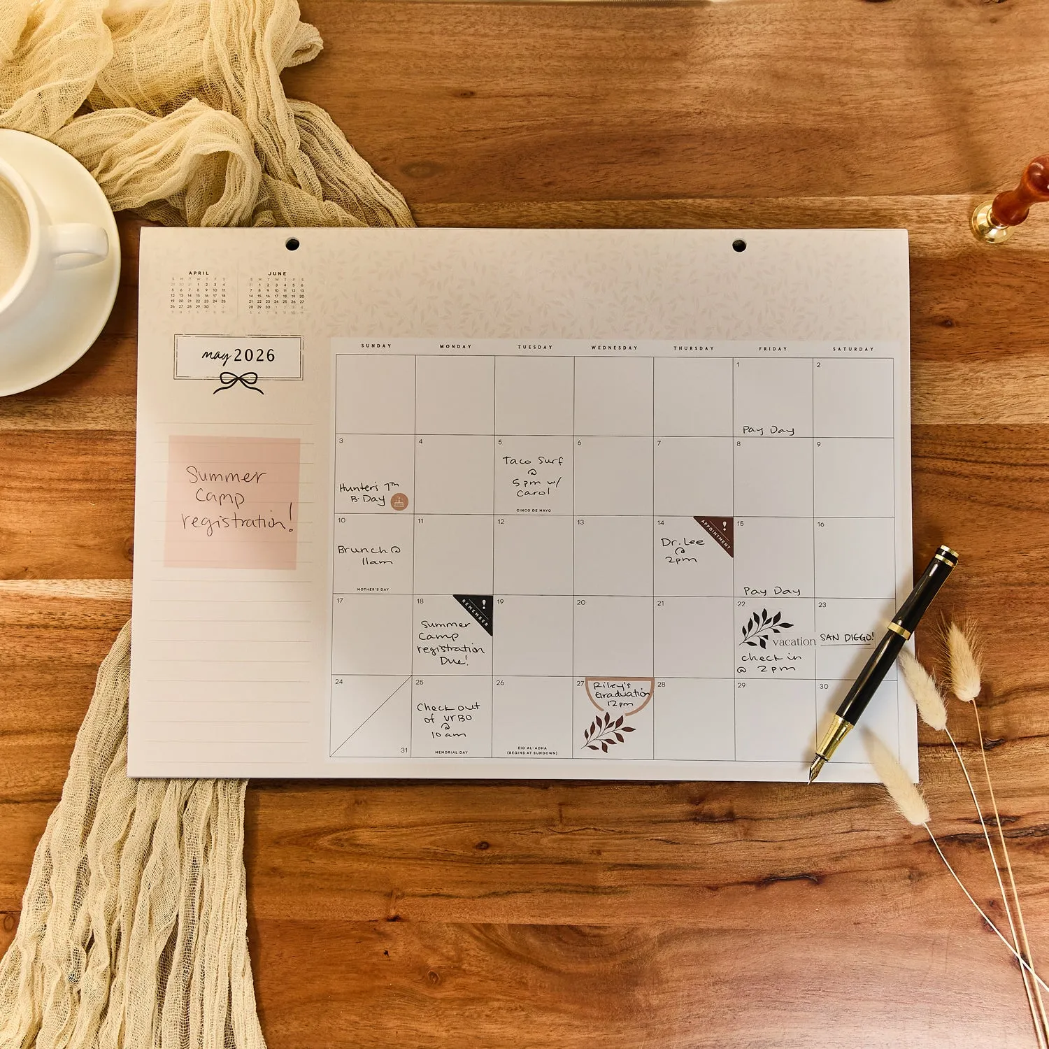 Happy Planner Modern Charm calendrier bureau 2026 12 mois