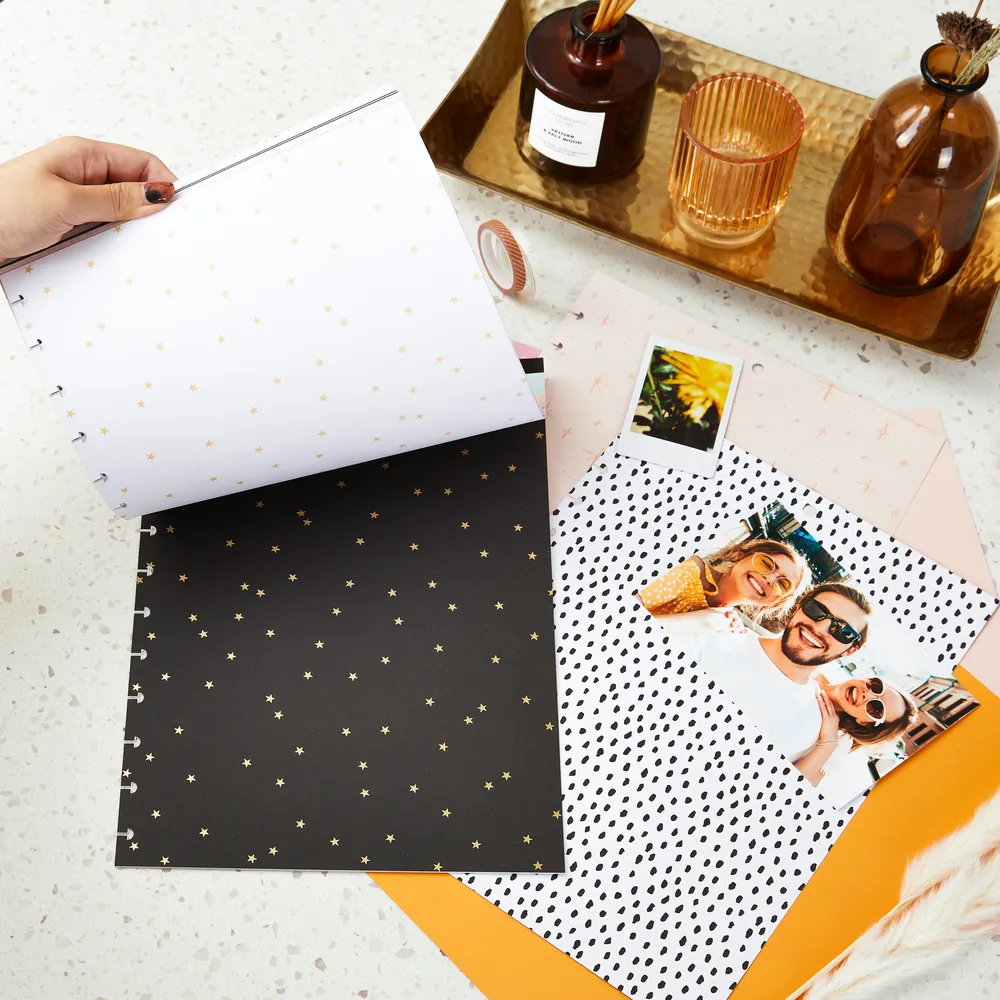 Happy Planner Memory Keeping Big papier scrapbooking pré-perforé neutre