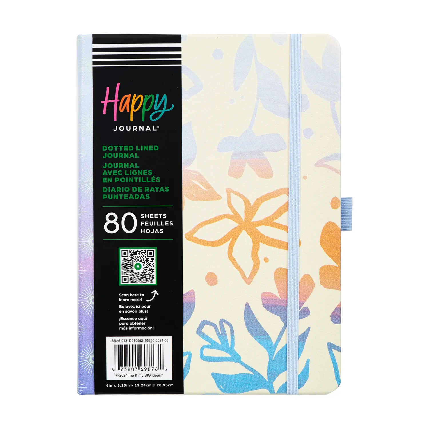 Happy Planner Boho Sunset journal Classic 80 feuilles pointillé fleuri