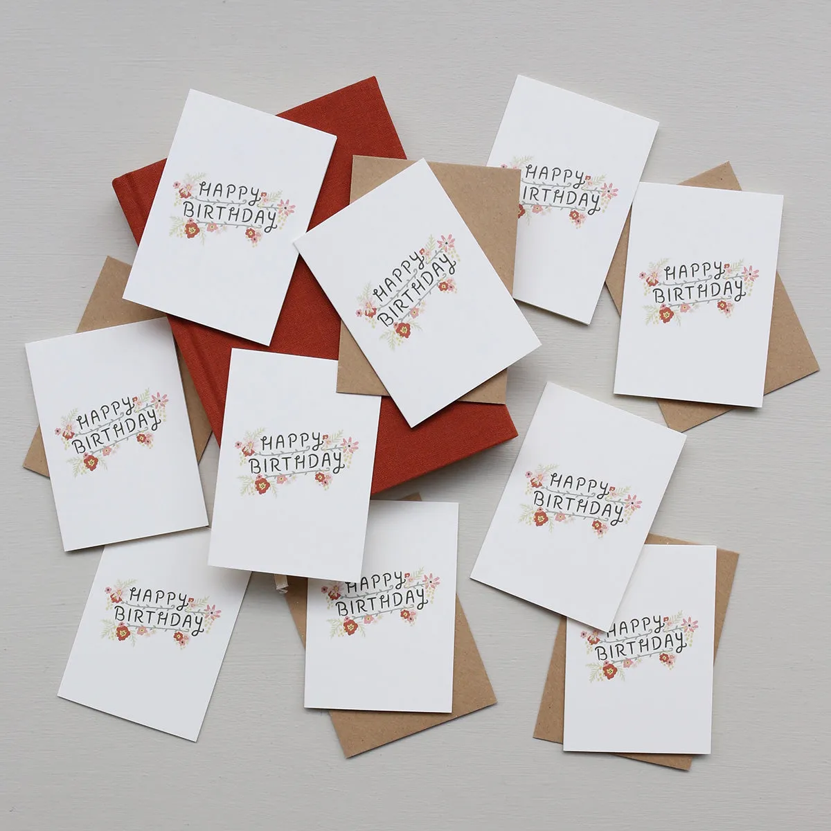 Kartotek Floral Birthday carte anniversaire A7 fleurie