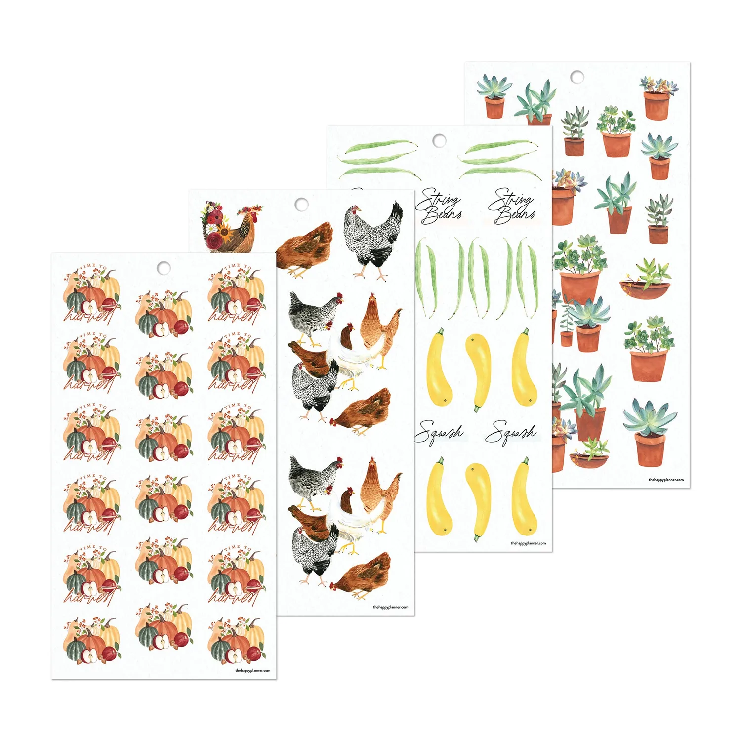 Happy Planner Garden Florals stickers 30 planches 470 autocollants