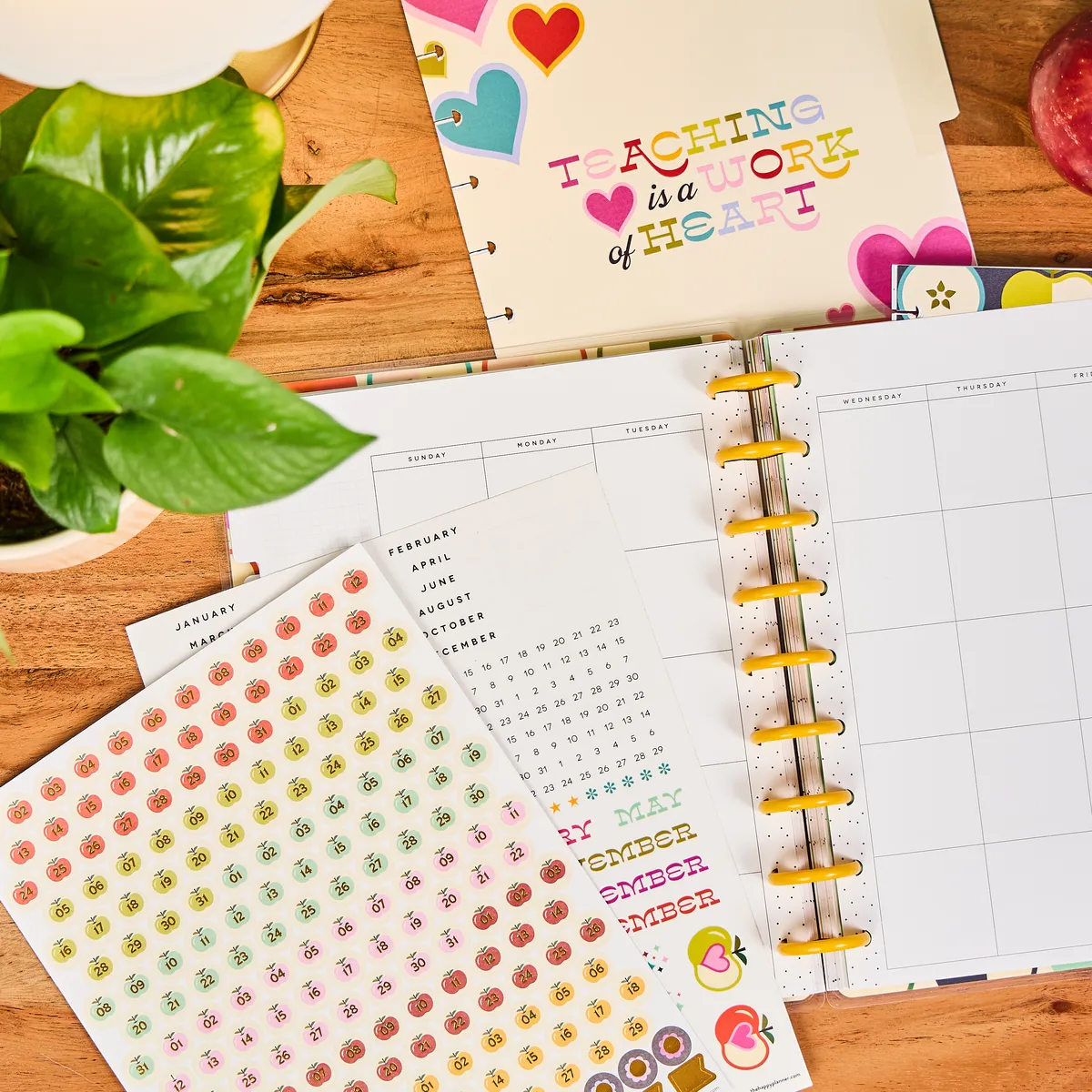 Happy Planner Mod Teacher extension classic 6 mois 501 pcs