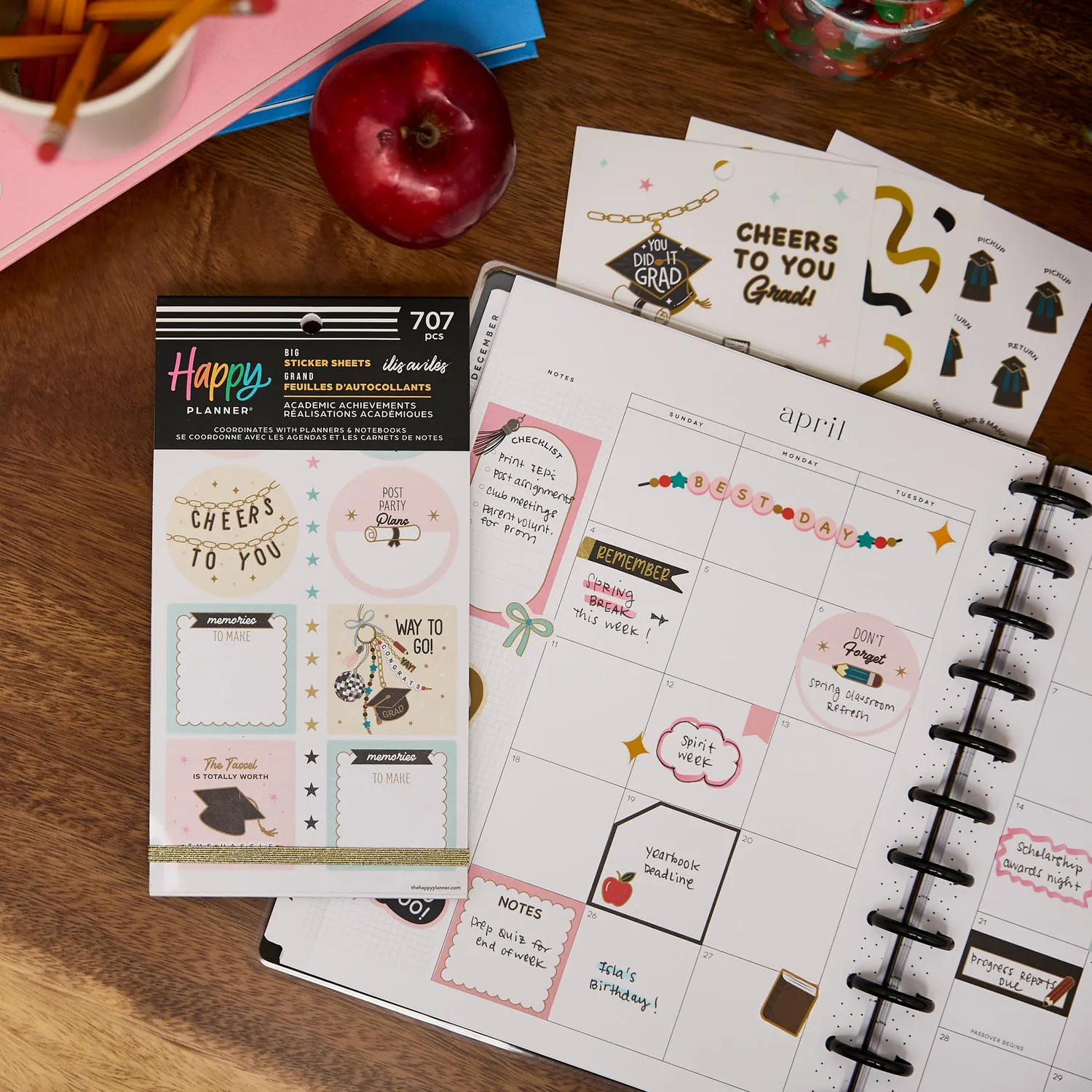 Me & My Big Ideas Academic carnet stickers école 30 planches