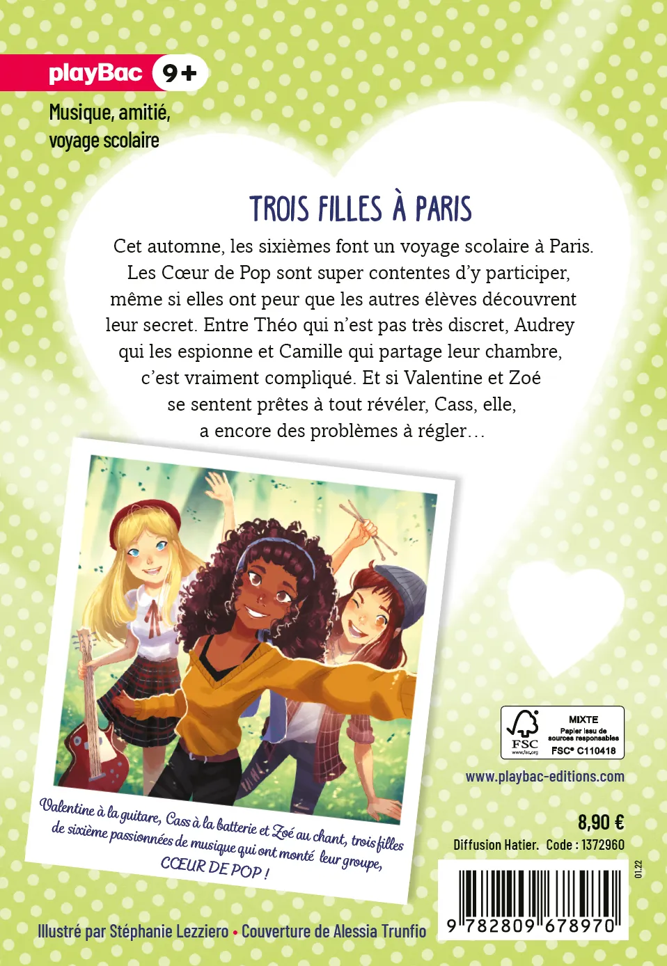 Frigobloc Coeur de Pop Trois filles à Paris Tome 3 roman 8-12 ans