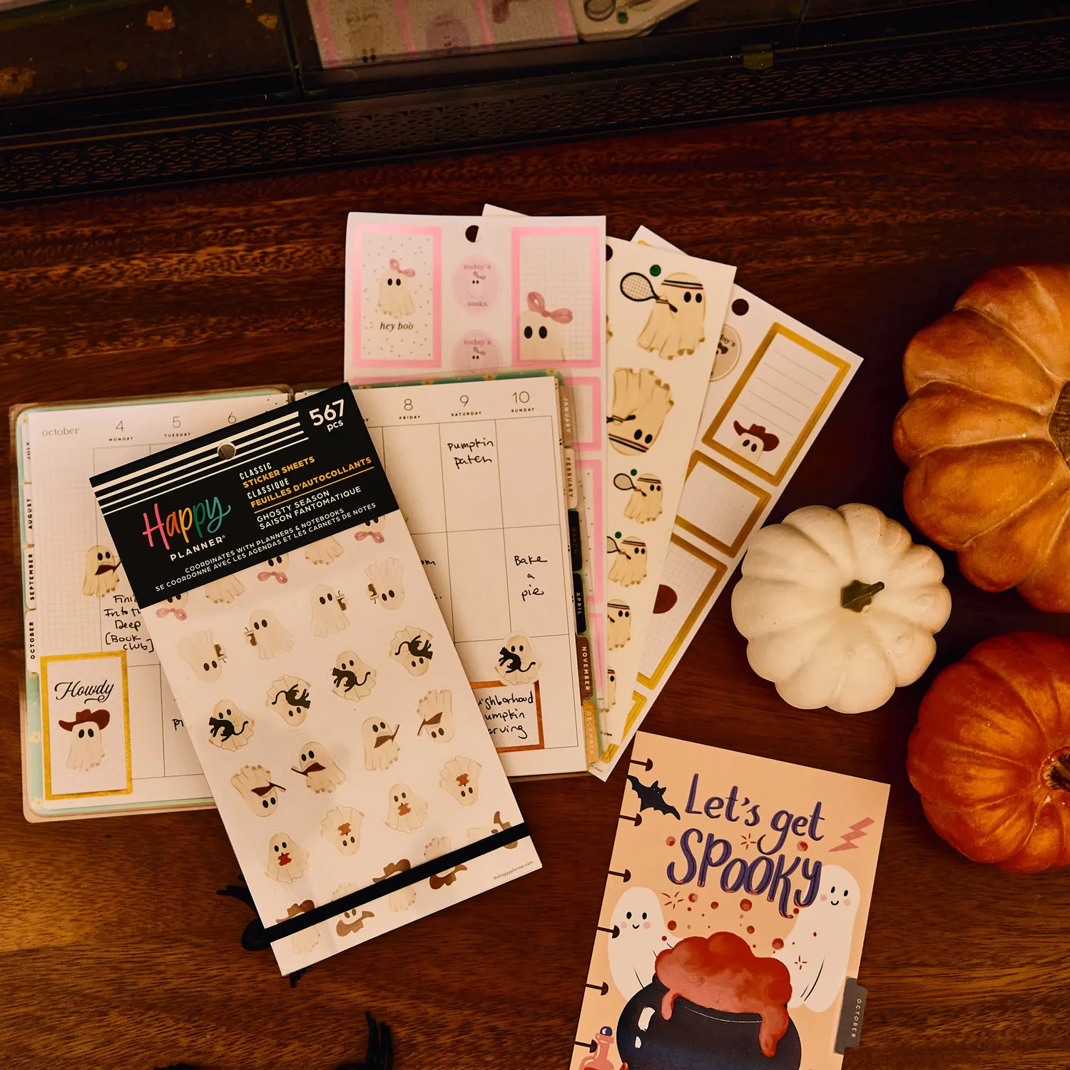 Happy Planner Ghosty Season stickers fantômes 30 feuilles