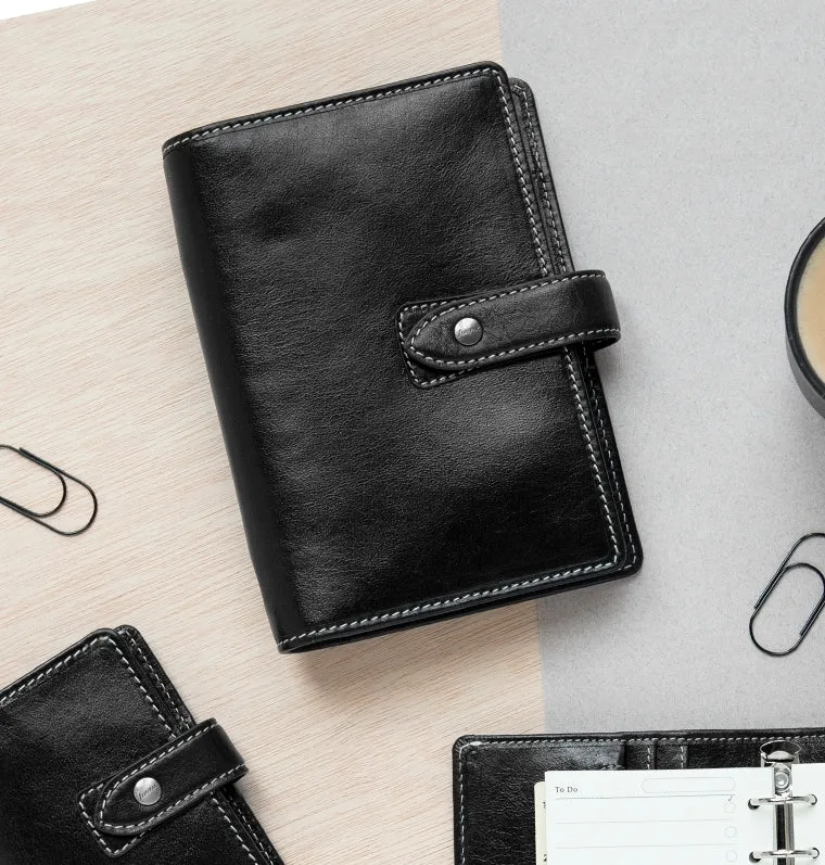 Filofax Malden organiseur Personal cuir noir buffle