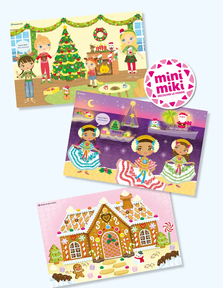 Frigobloc Minimiki Noëls du monde cahier 300 stickers