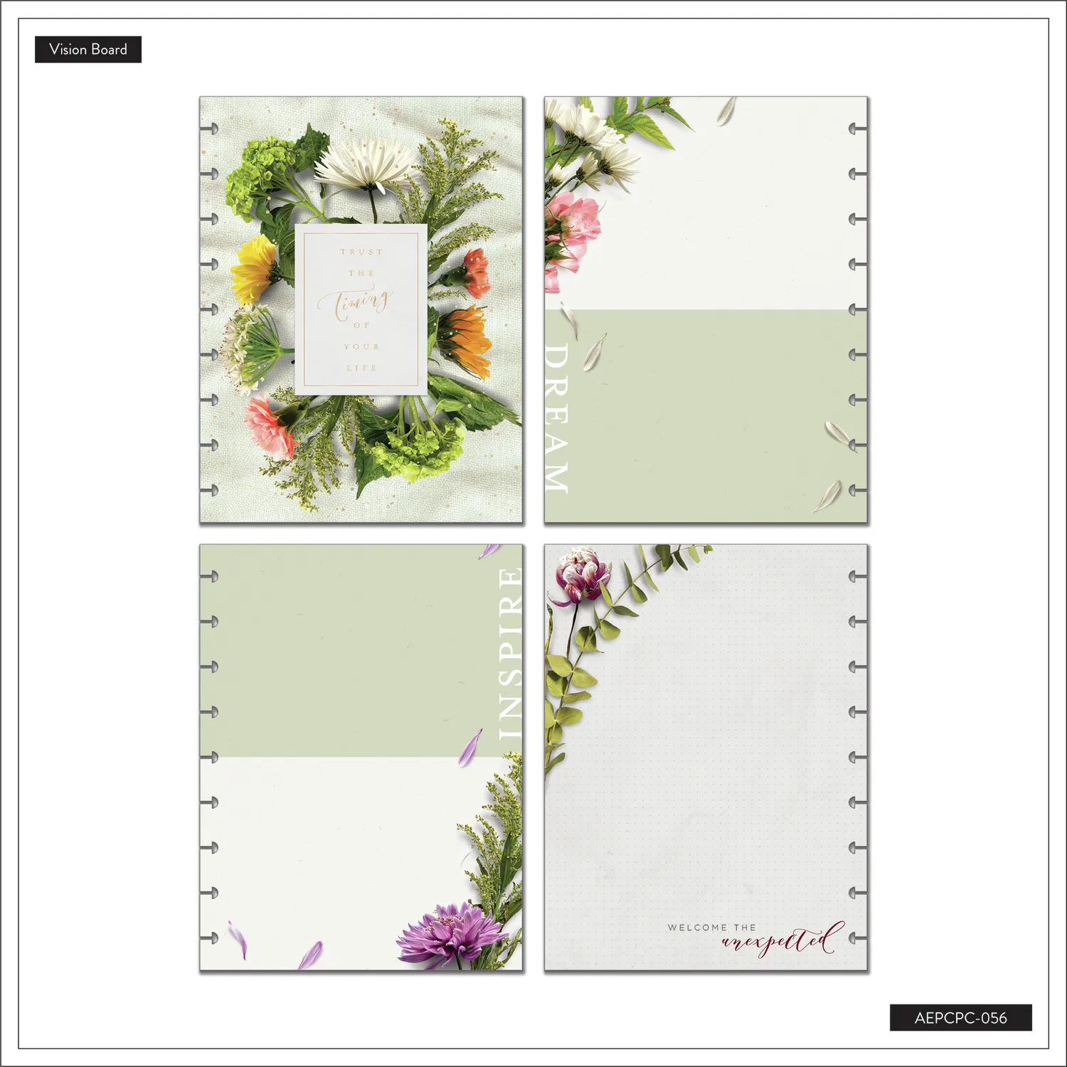 Happy Planner Beautiful Blooms kit accessoires Classic