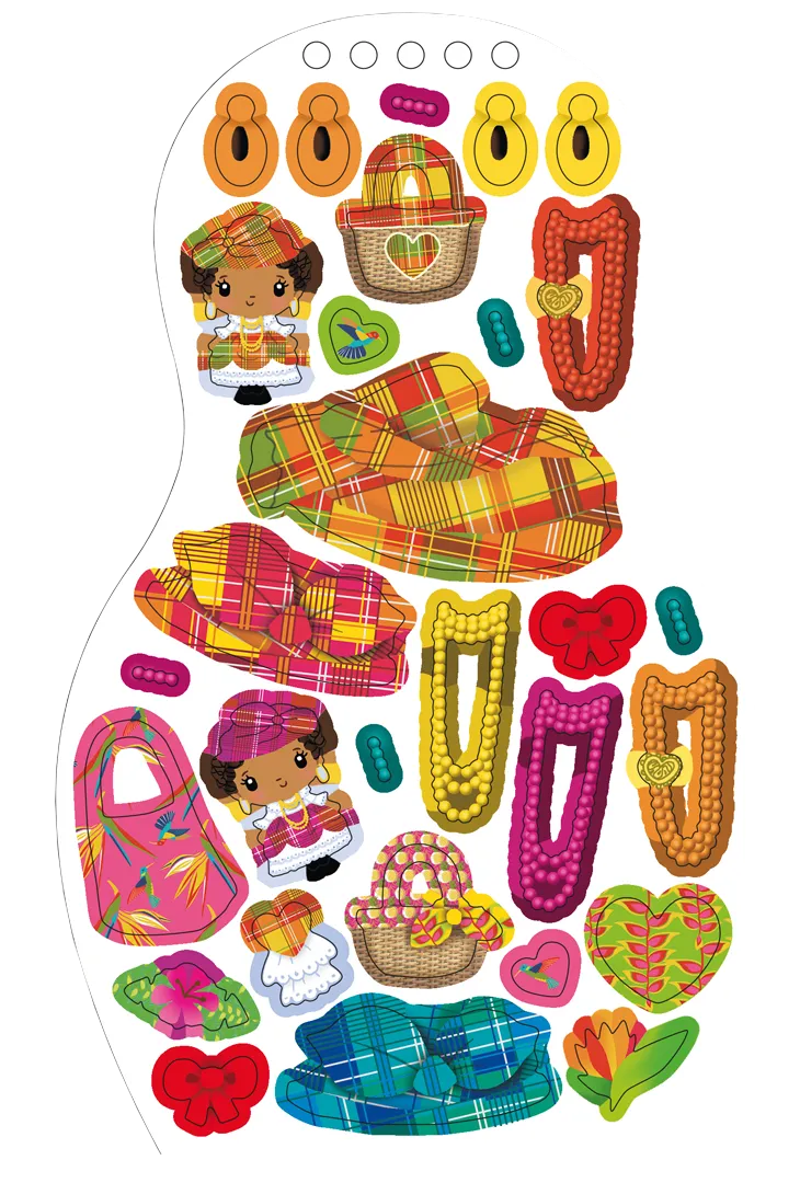 Minimiki Mélissa en Martinique carnet créatif stickers
