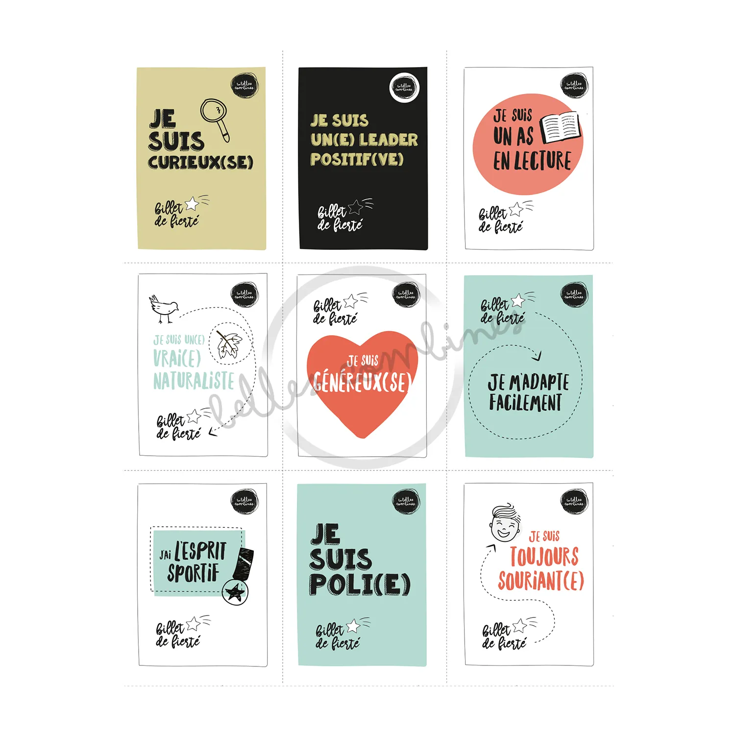 Les Belles Combines Petites Combines Pochette à estime billets français