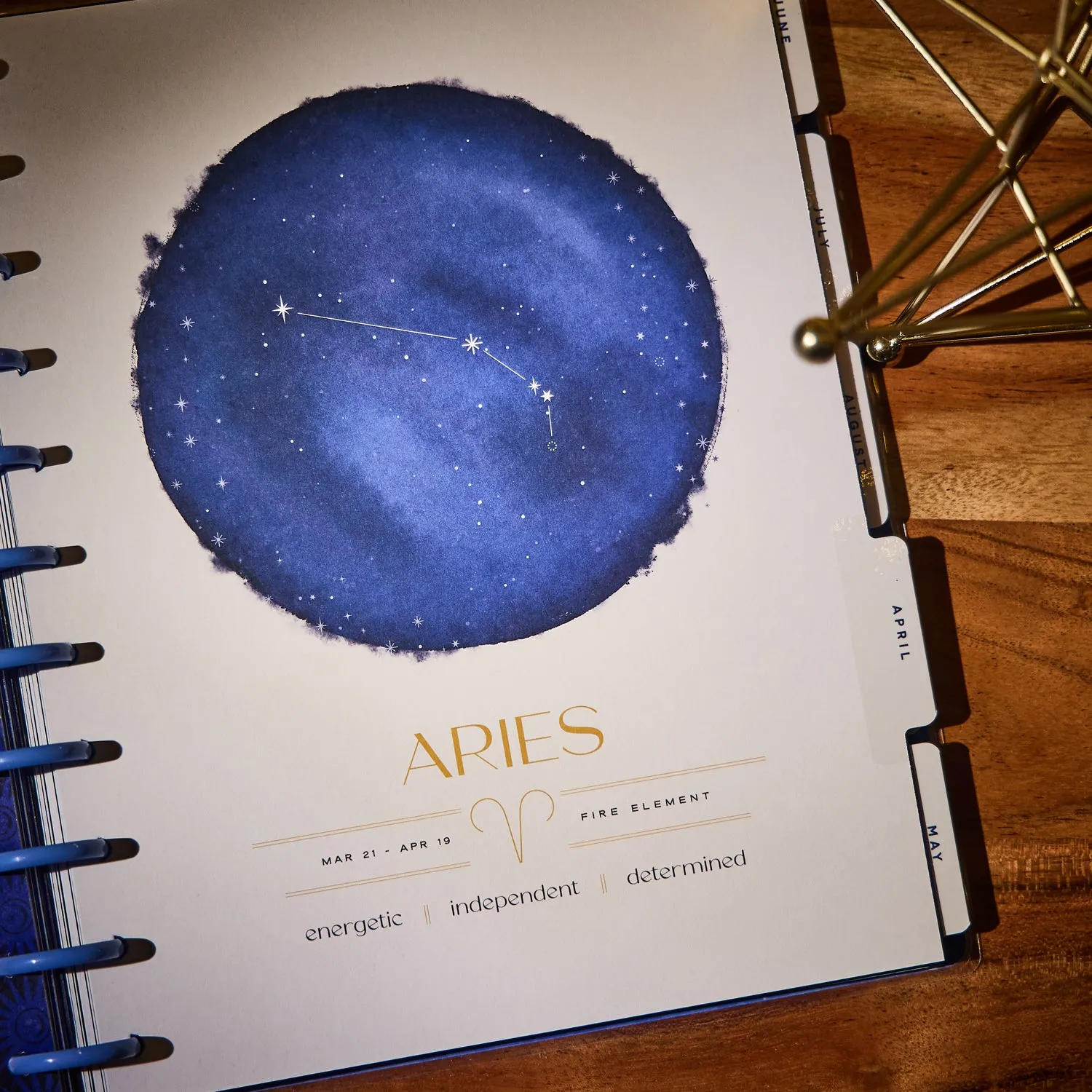 Happy Planner Star Signs 2026 agenda vertical Big 12 mois astrologie
